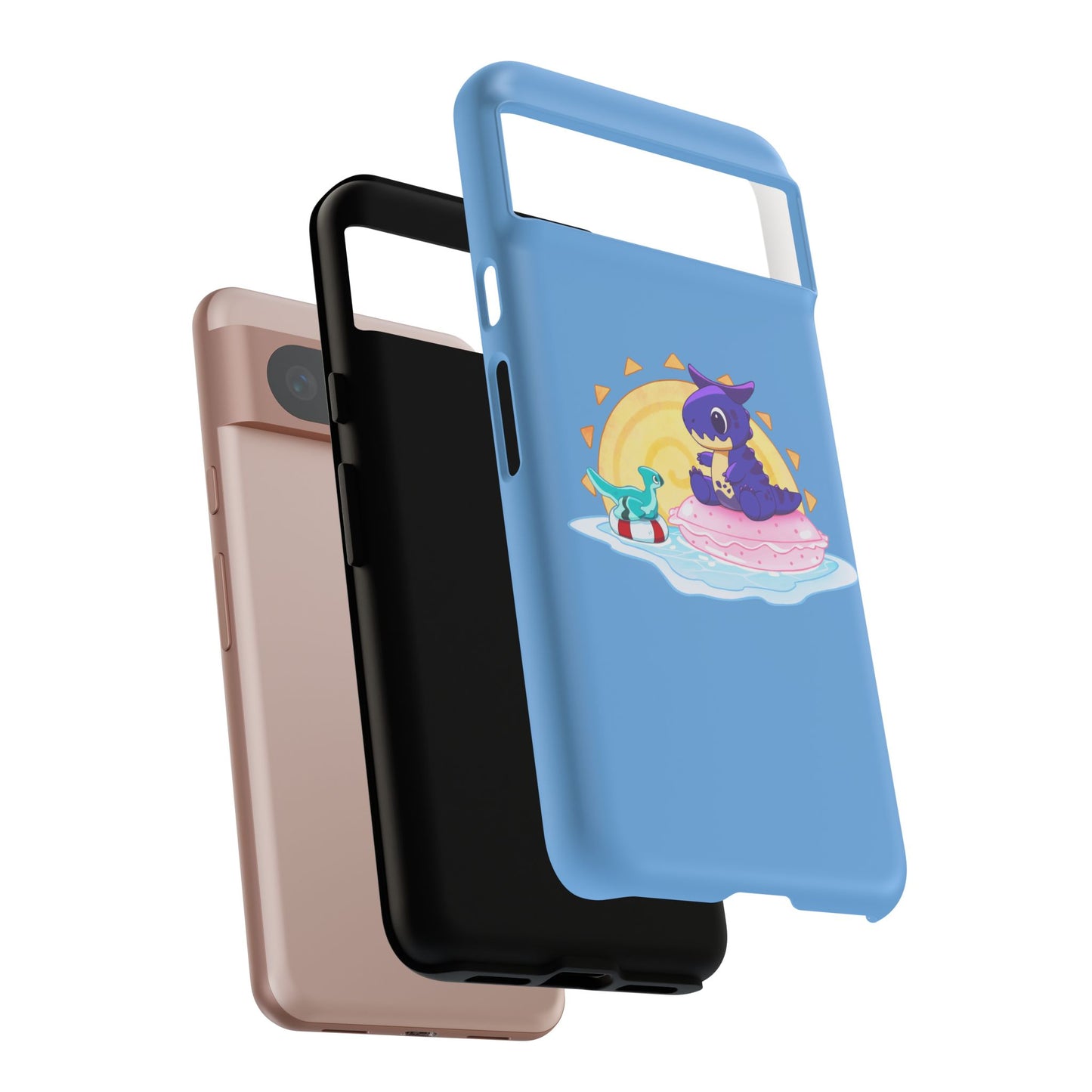 Limited Edition Carnotaurus with Archaeopteryx Sidekick Plushie Concept Art - Phone Case