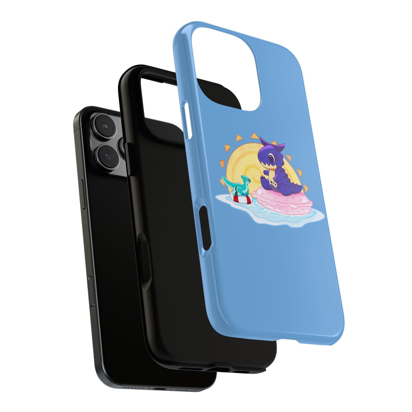 Limited Edition Carnotaurus with Archaeopteryx Sidekick Plushie Concept Art - Phone Case