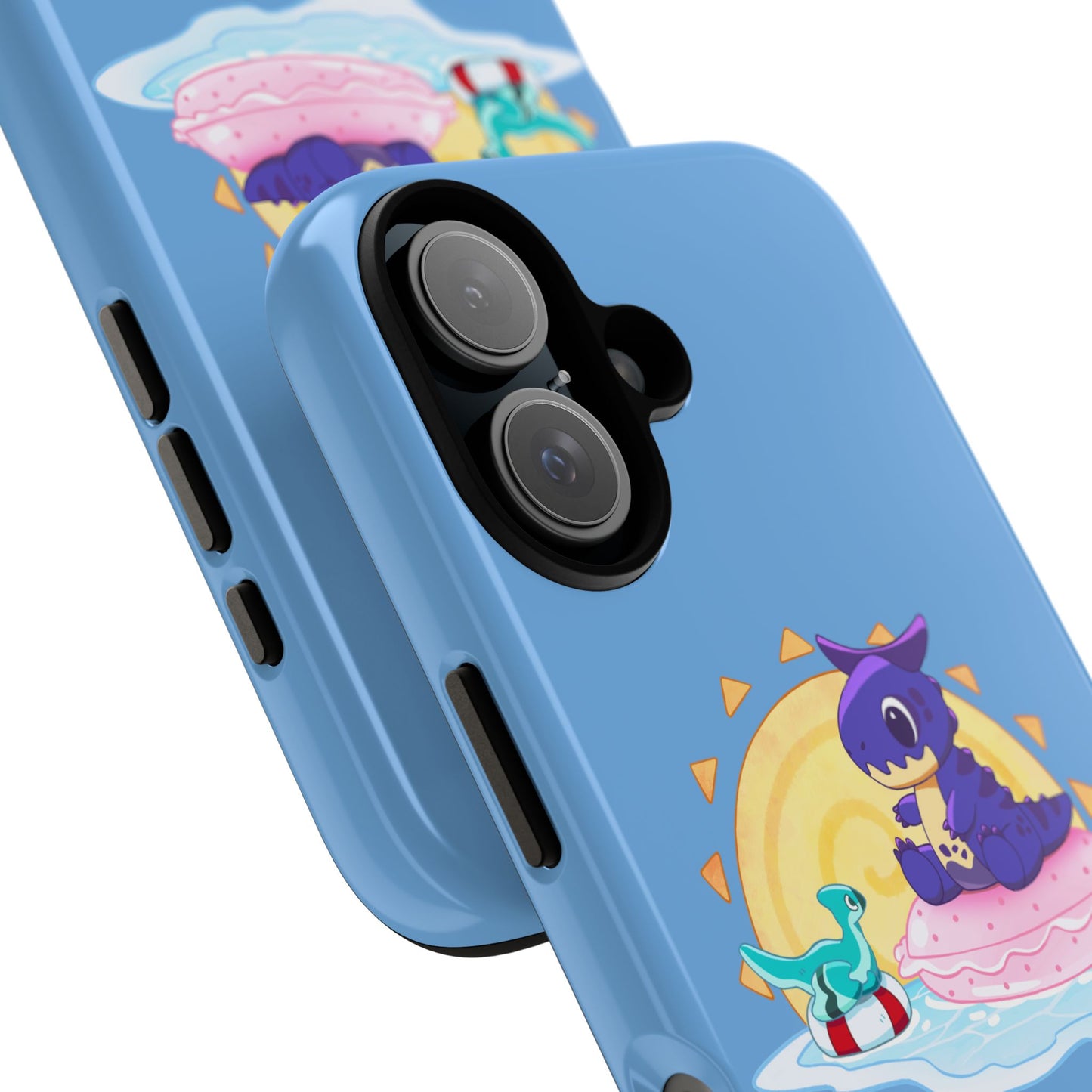 Limited Edition Carnotaurus with Archaeopteryx Sidekick Plushie Concept Art - Phone Case