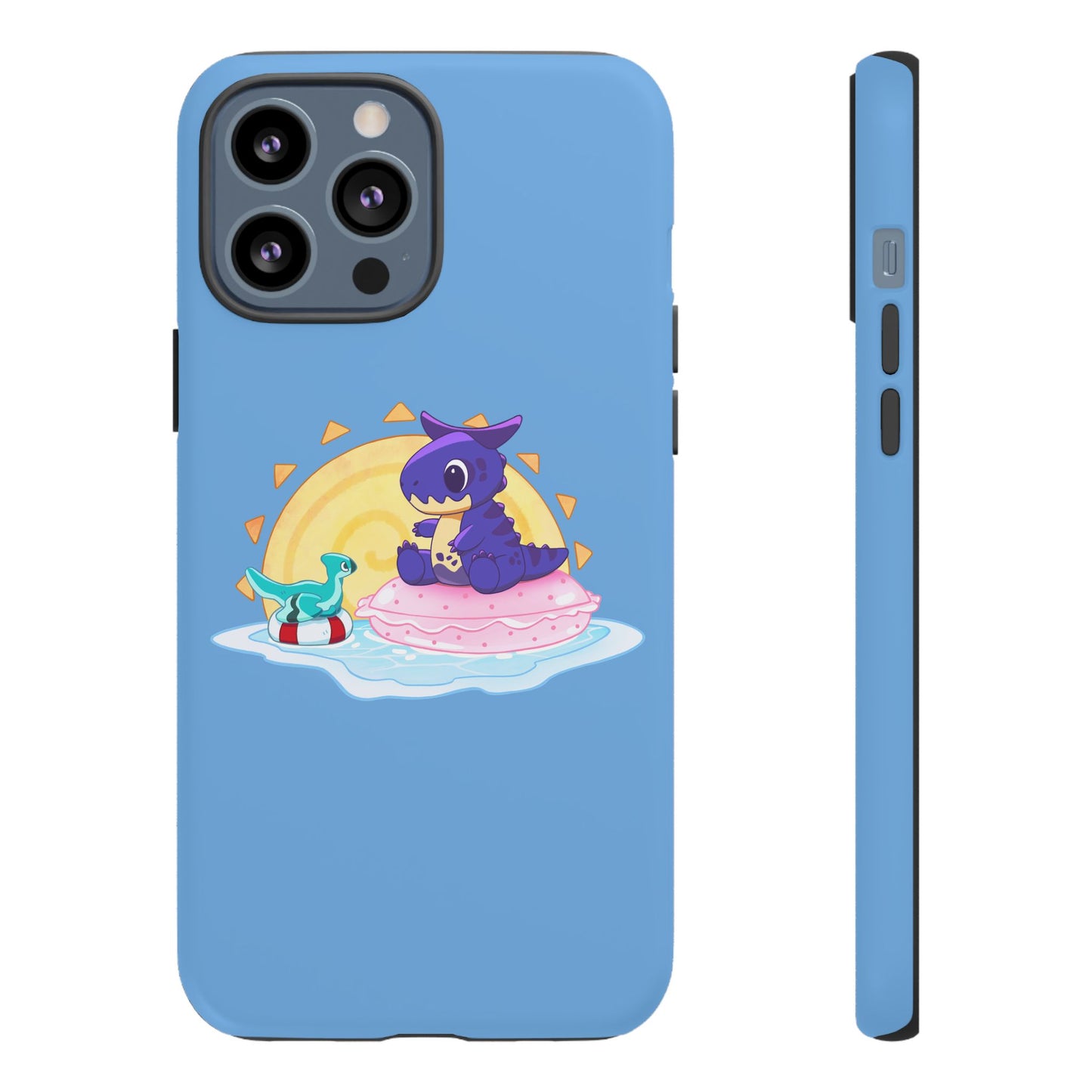 Limited Edition Carnotaurus with Archaeopteryx Sidekick Plushie Concept Art - Phone Case