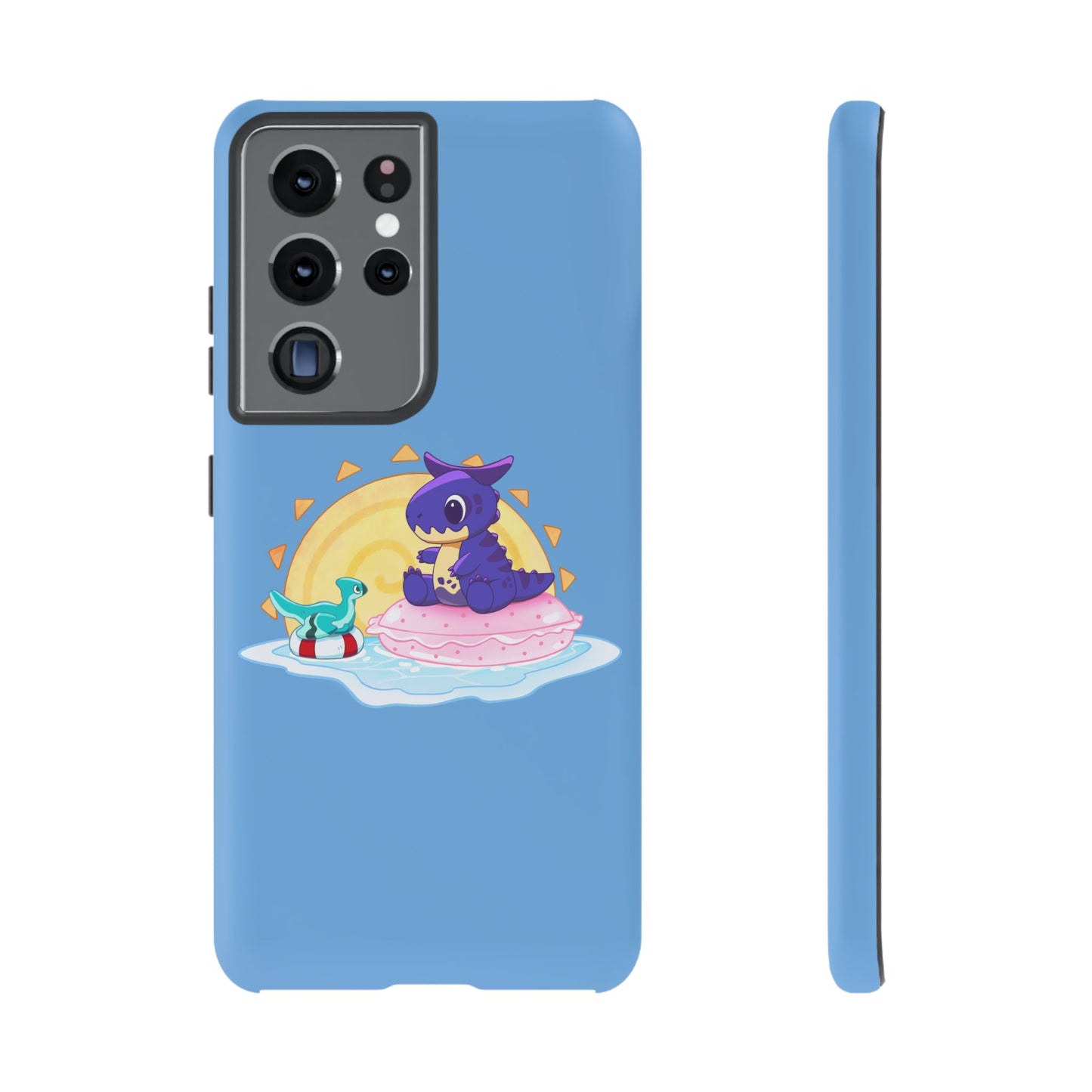 Limited Edition Carnotaurus with Archaeopteryx Sidekick Plushie Concept Art - Phone Case
