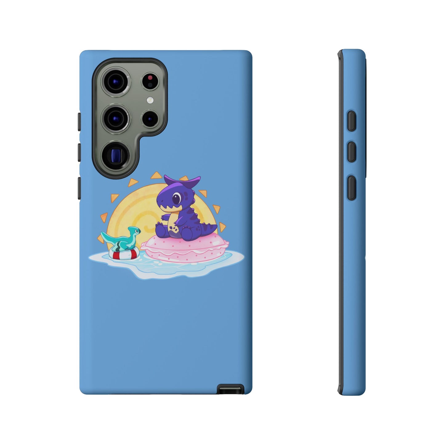 Limited Edition Carnotaurus with Archaeopteryx Sidekick Plushie Concept Art - Phone Case
