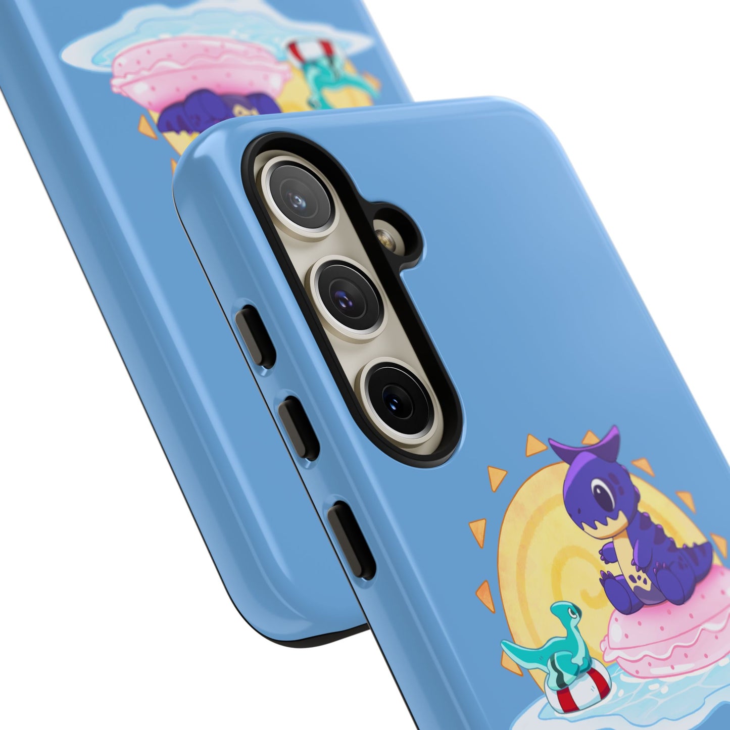 Limited Edition Carnotaurus with Archaeopteryx Sidekick Plushie Concept Art - Phone Case