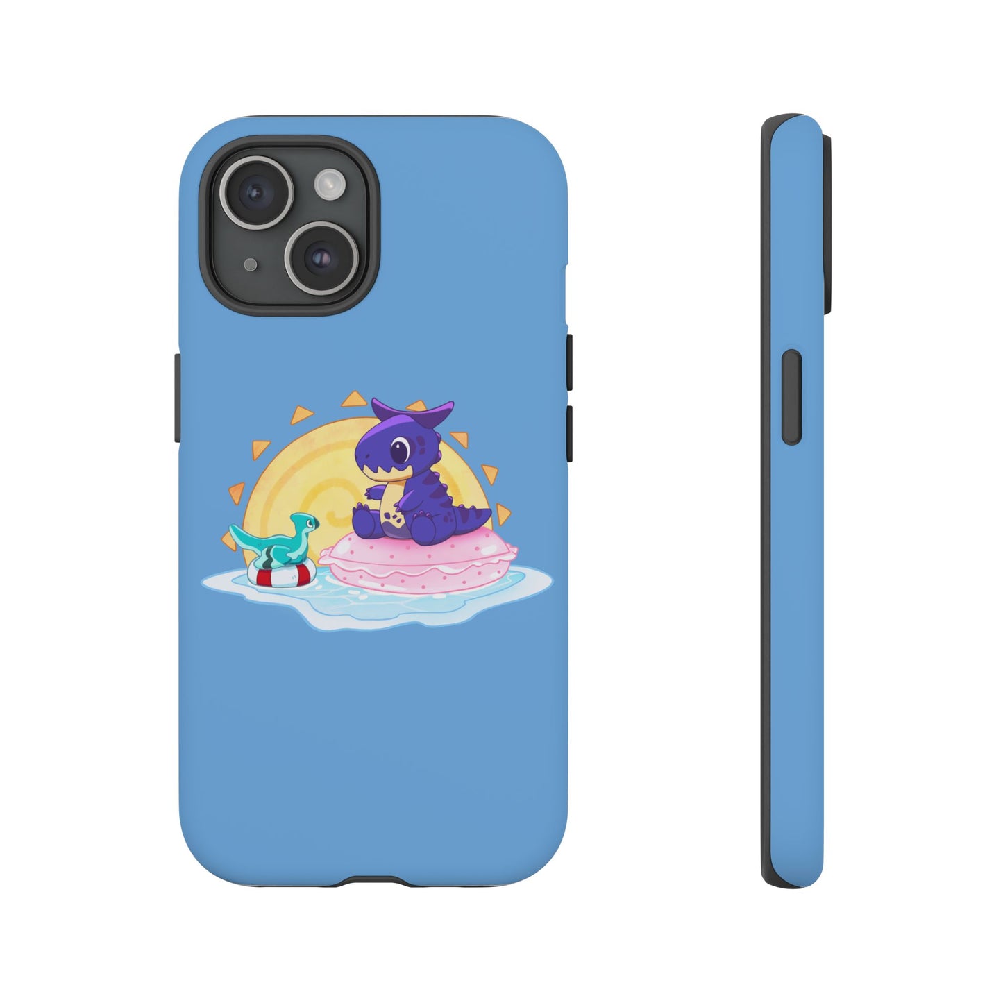 Limited Edition Carnotaurus with Archaeopteryx Sidekick Plushie Concept Art - Phone Case