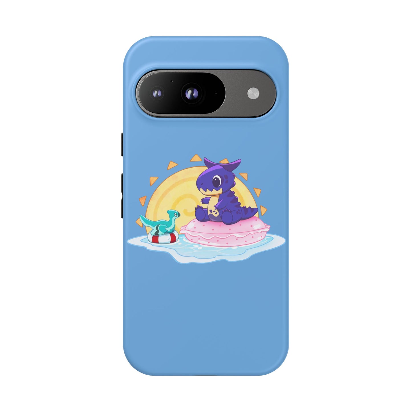 Limited Edition Carnotaurus with Archaeopteryx Sidekick Plushie Concept Art - Phone Case