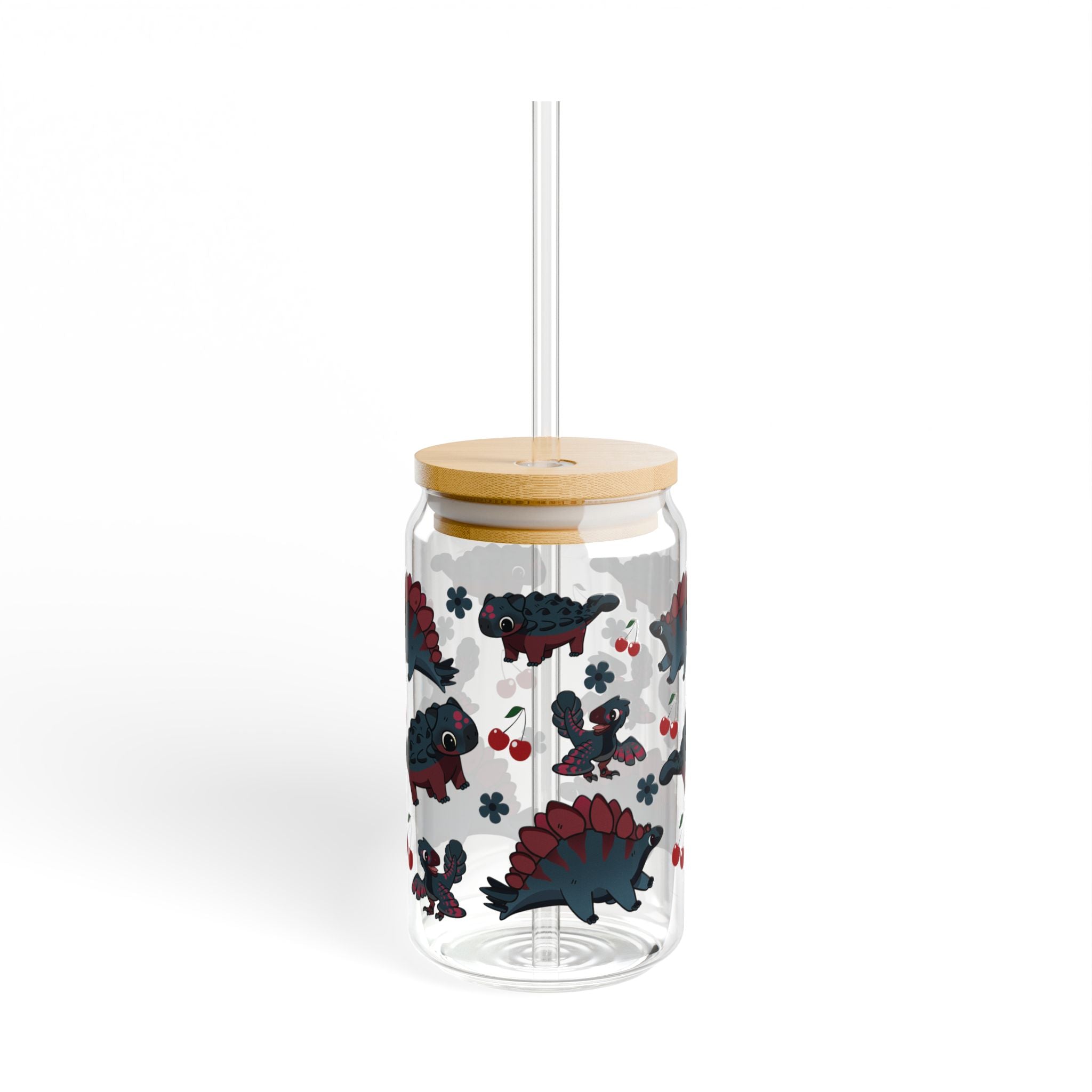 Black Cherry Dino Sipper Glass