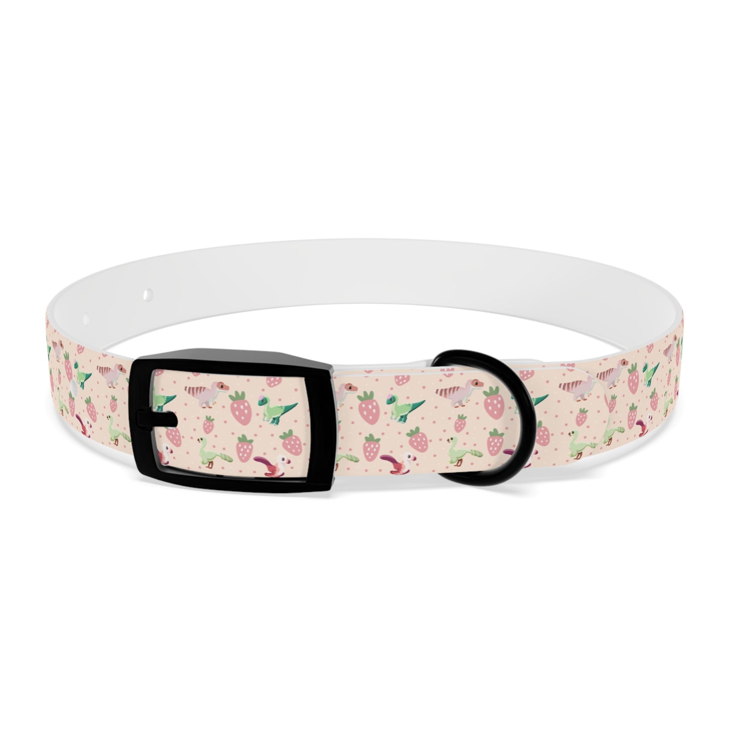 Strawberry Dinos - Dog Collar