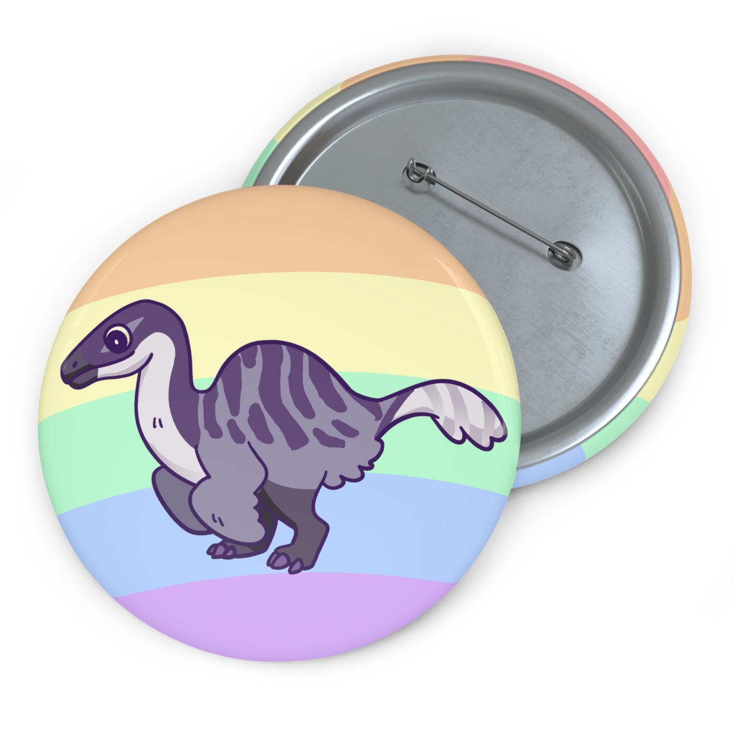 Asexual Pride Deinocheirus - Pin Badge (Pattern 2)
