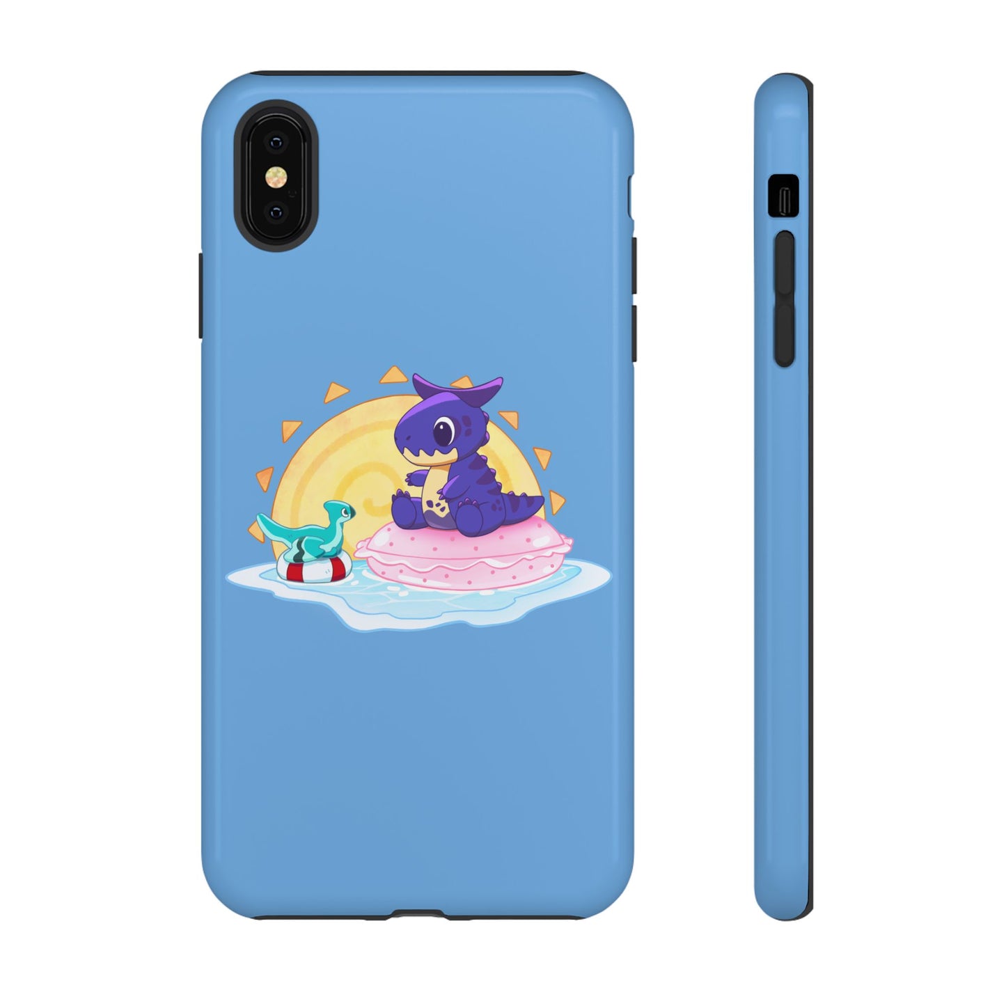 Limited Edition Carnotaurus with Archaeopteryx Sidekick Plushie Concept Art - Phone Case