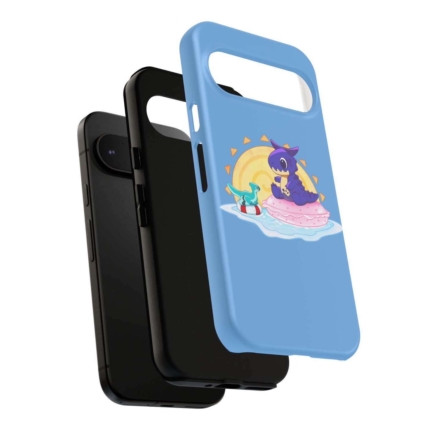 Limited Edition Carnotaurus with Archaeopteryx Sidekick Plushie Concept Art - Phone Case