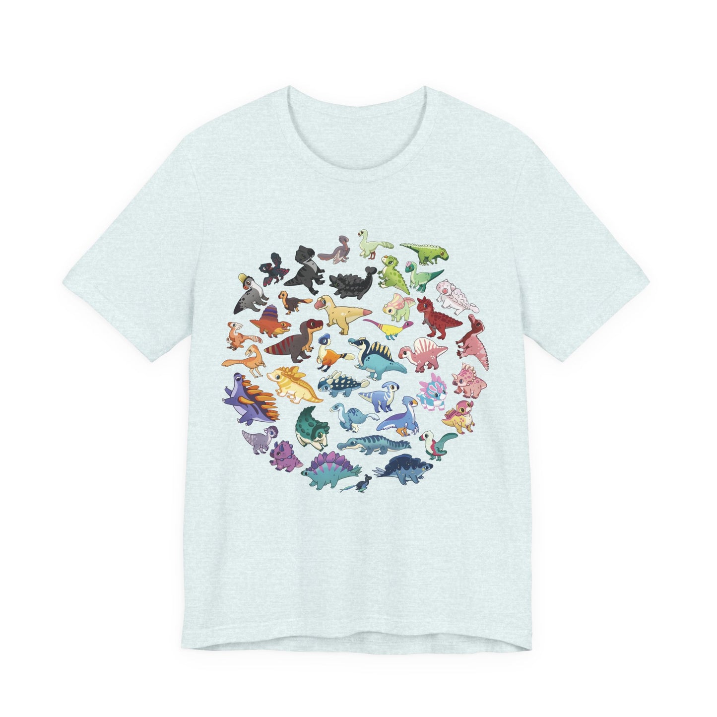Updated Rainbow of Dinos - Unisex Jersey Short Sleeve T-Shirt