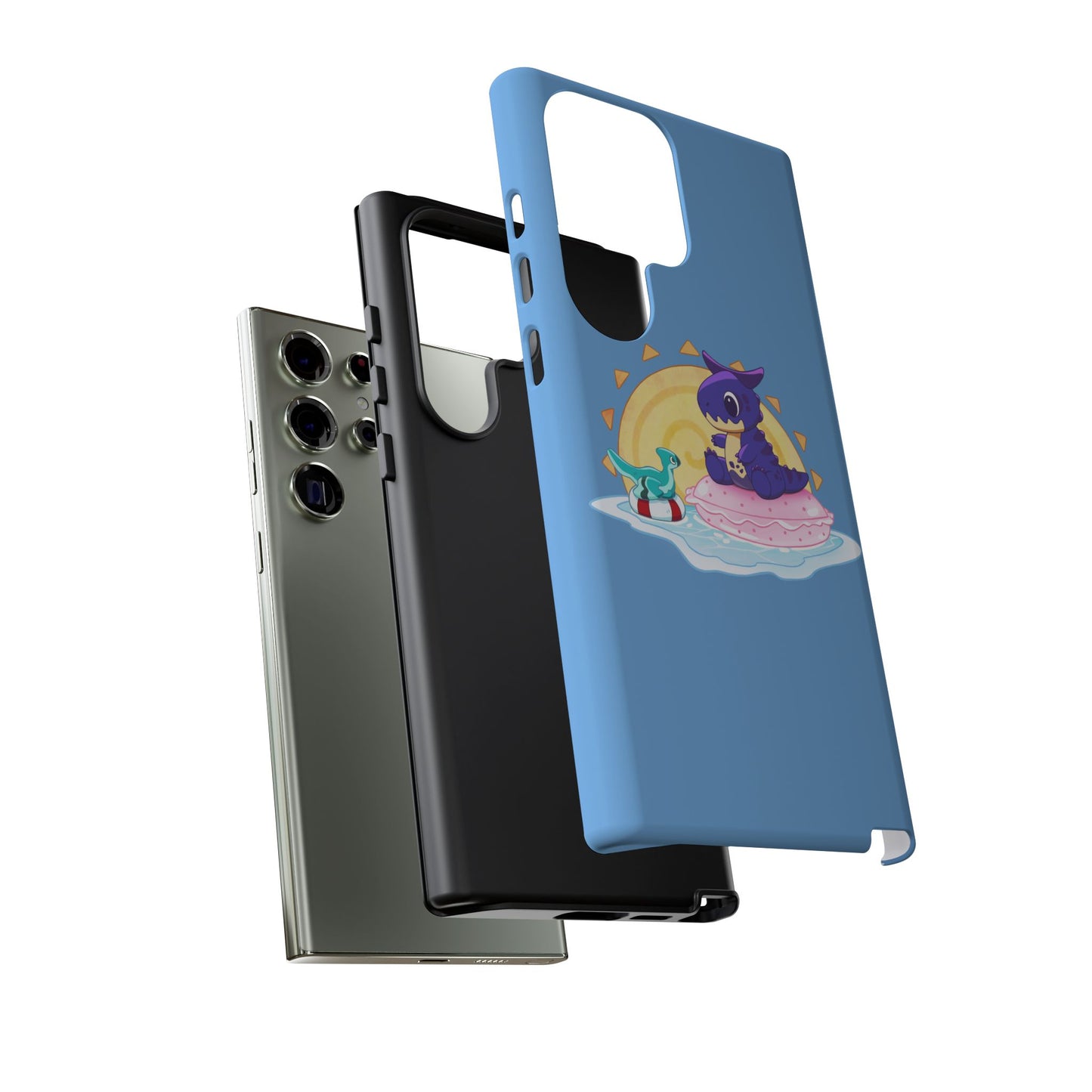 Limited Edition Carnotaurus with Archaeopteryx Sidekick Plushie Concept Art - Phone Case