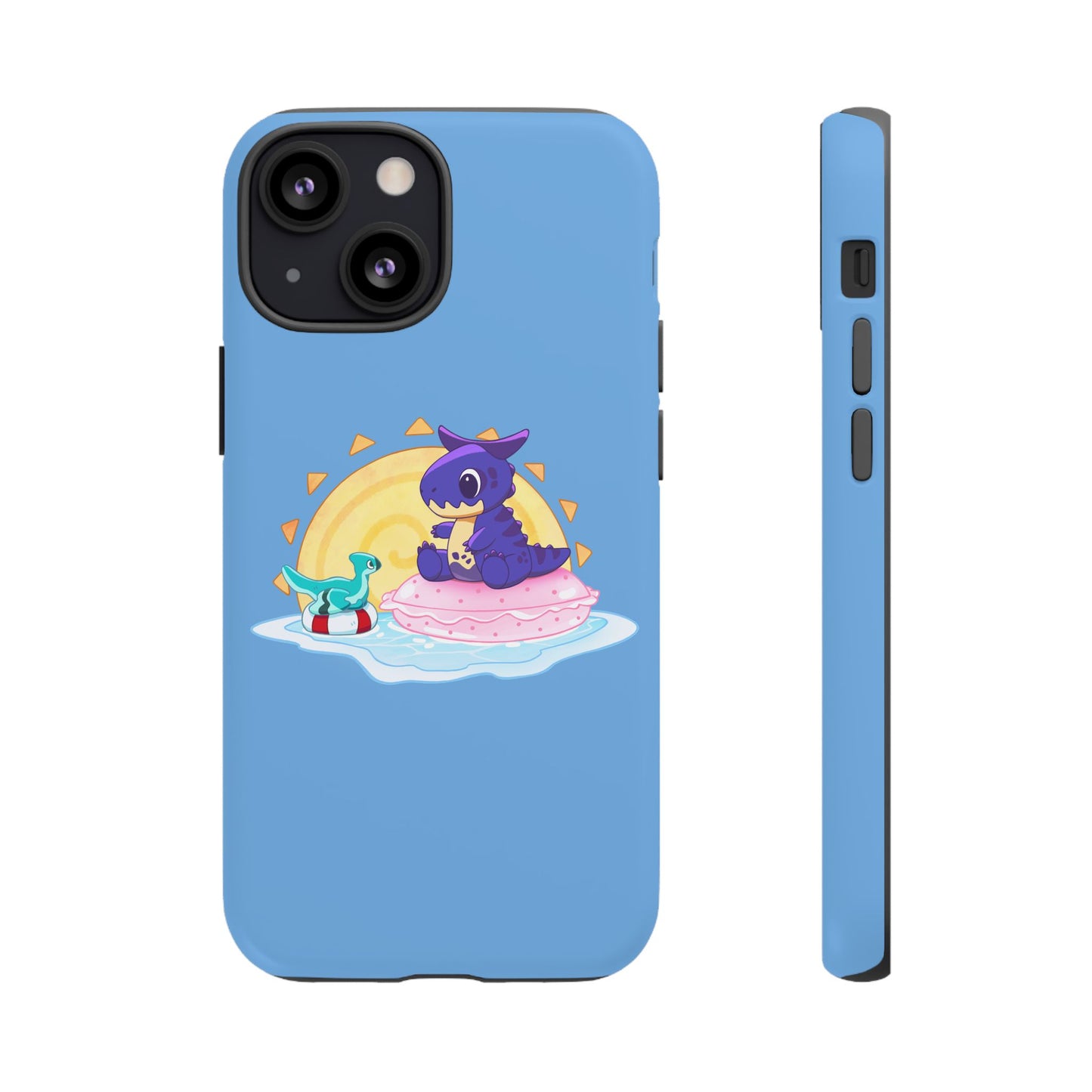 Limited Edition Carnotaurus with Archaeopteryx Sidekick Plushie Concept Art - Phone Case