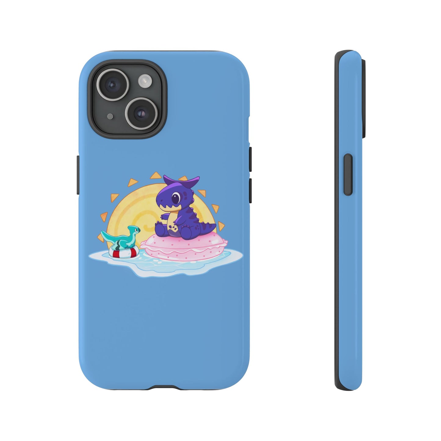 Limited Edition Carnotaurus with Archaeopteryx Sidekick Plushie Concept Art - Phone Case
