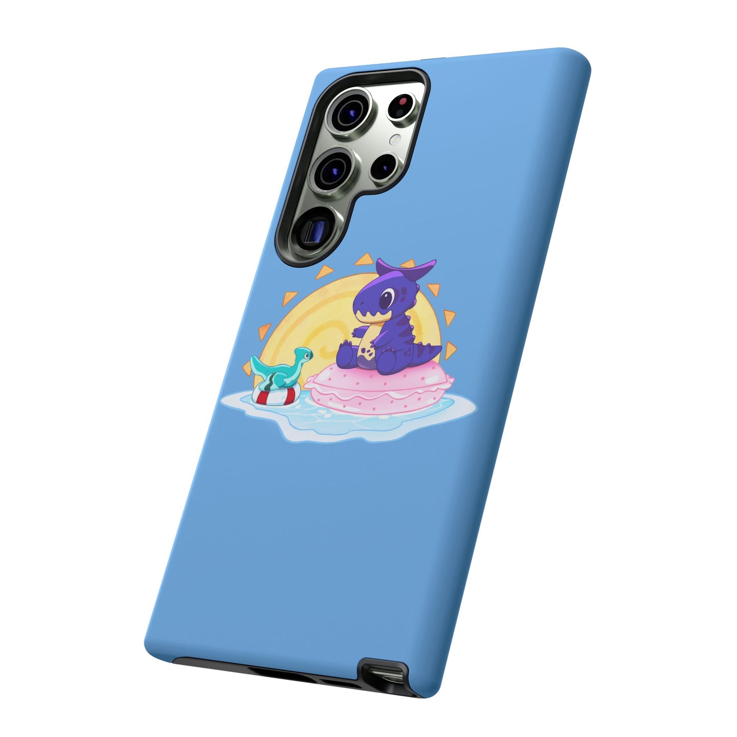 Limited Edition Carnotaurus with Archaeopteryx Sidekick Plushie Concept Art - Phone Case
