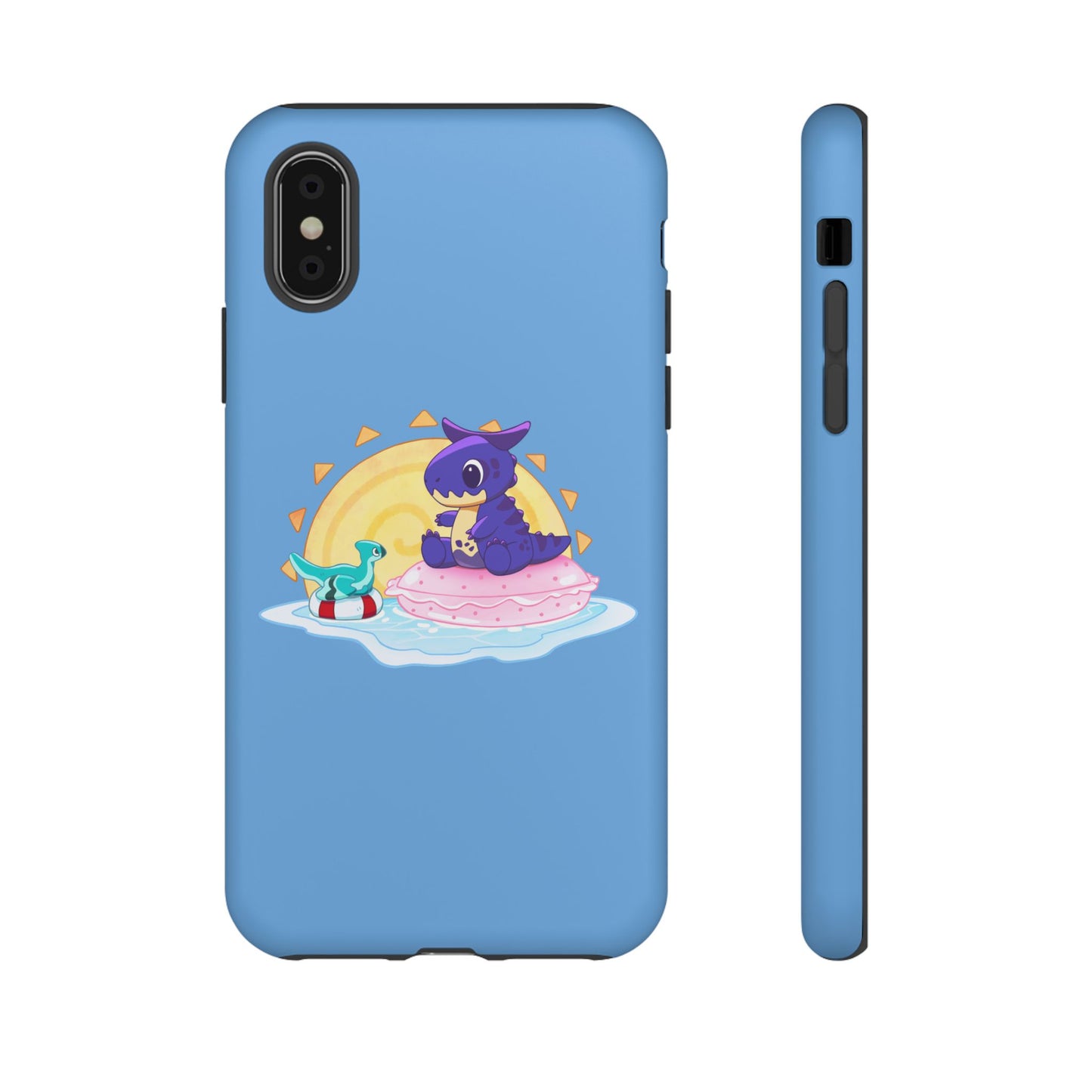 Limited Edition Carnotaurus with Archaeopteryx Sidekick Plushie Concept Art - Phone Case
