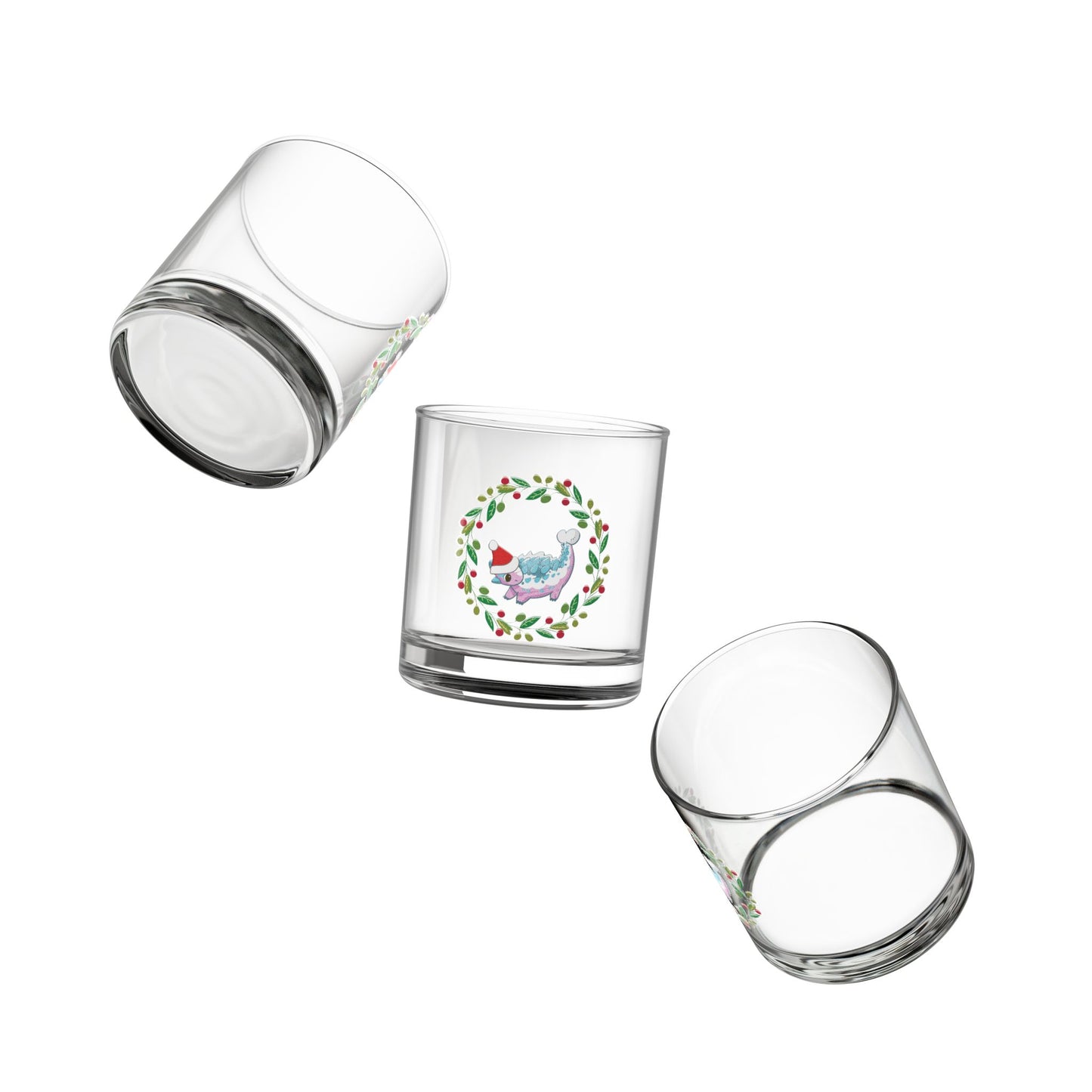 Holiday Retro Collectible Glass - Trans Pride Ankylosaurus