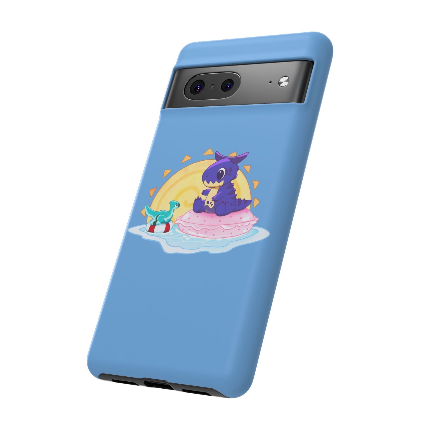 Limited Edition Carnotaurus with Archaeopteryx Sidekick Plushie Concept Art - Phone Case