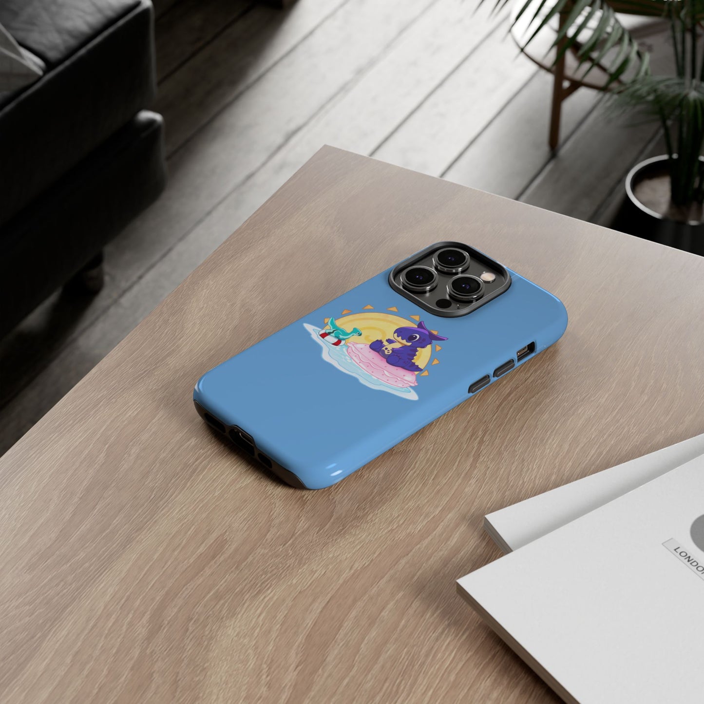 Limited Edition Carnotaurus with Archaeopteryx Sidekick Plushie Concept Art - Phone Case