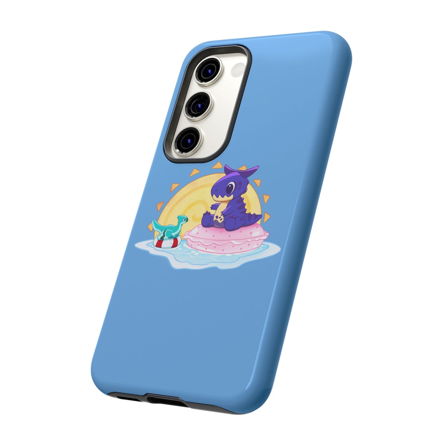 Limited Edition Carnotaurus with Archaeopteryx Sidekick Plushie Concept Art - Phone Case