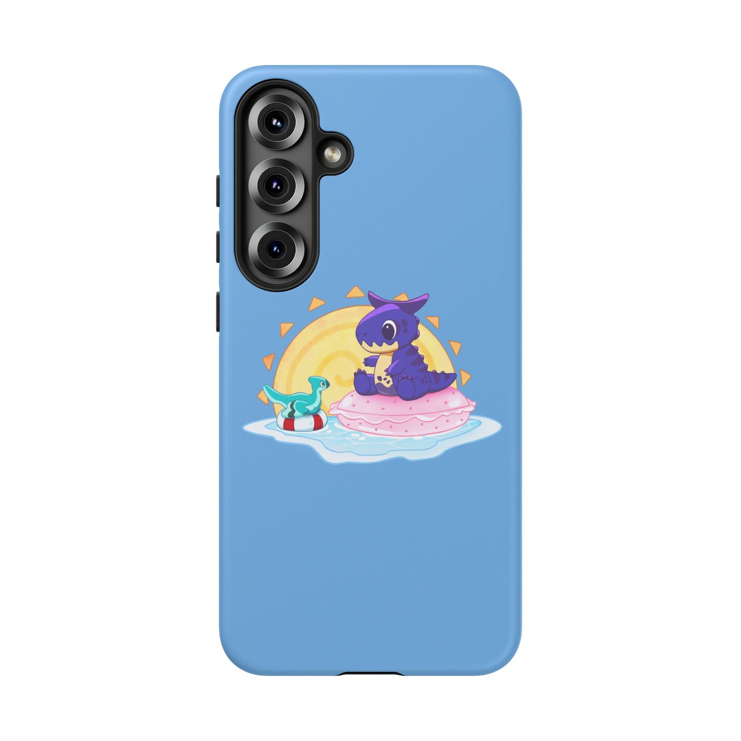Limited Edition Carnotaurus with Archaeopteryx Sidekick Plushie Concept Art - Phone Case