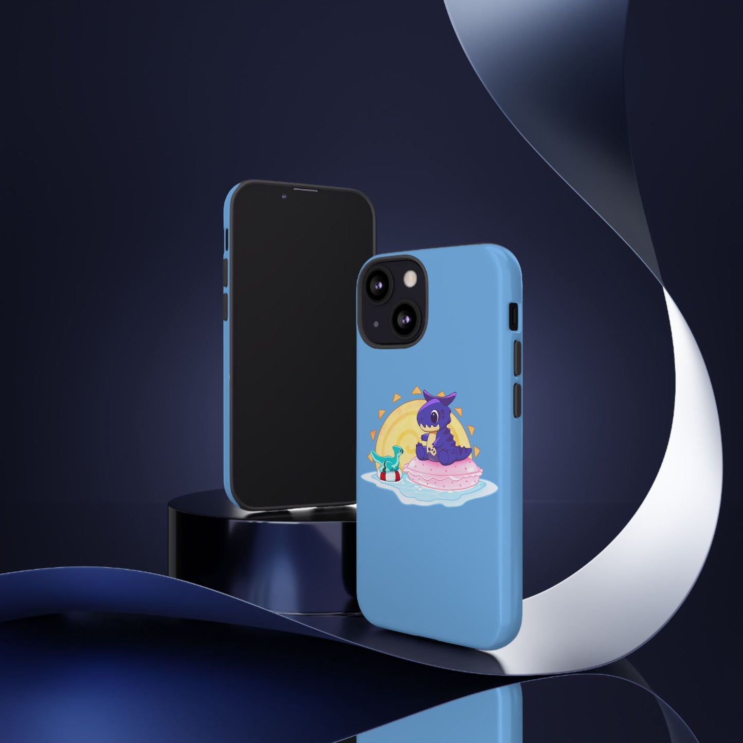 Limited Edition Carnotaurus with Archaeopteryx Sidekick Plushie Concept Art - Phone Case