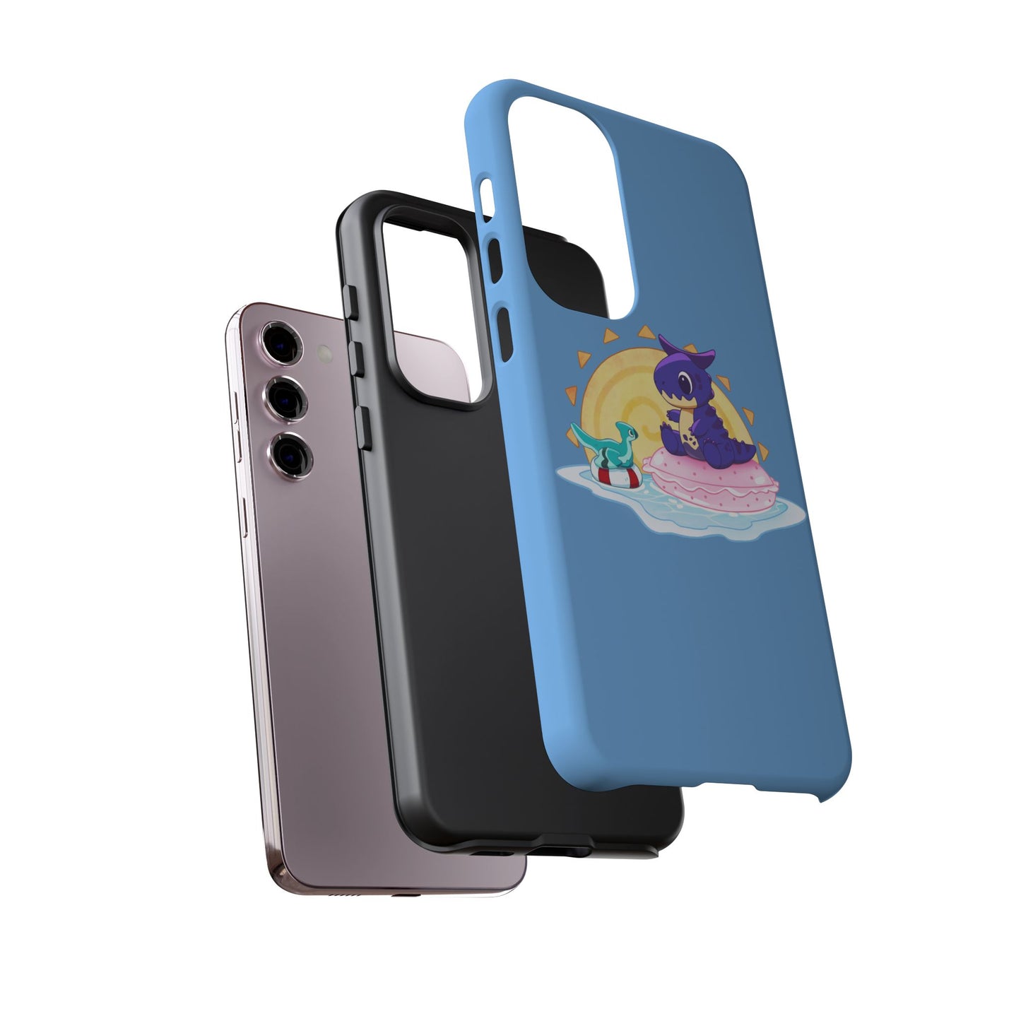 Limited Edition Carnotaurus with Archaeopteryx Sidekick Plushie Concept Art - Phone Case