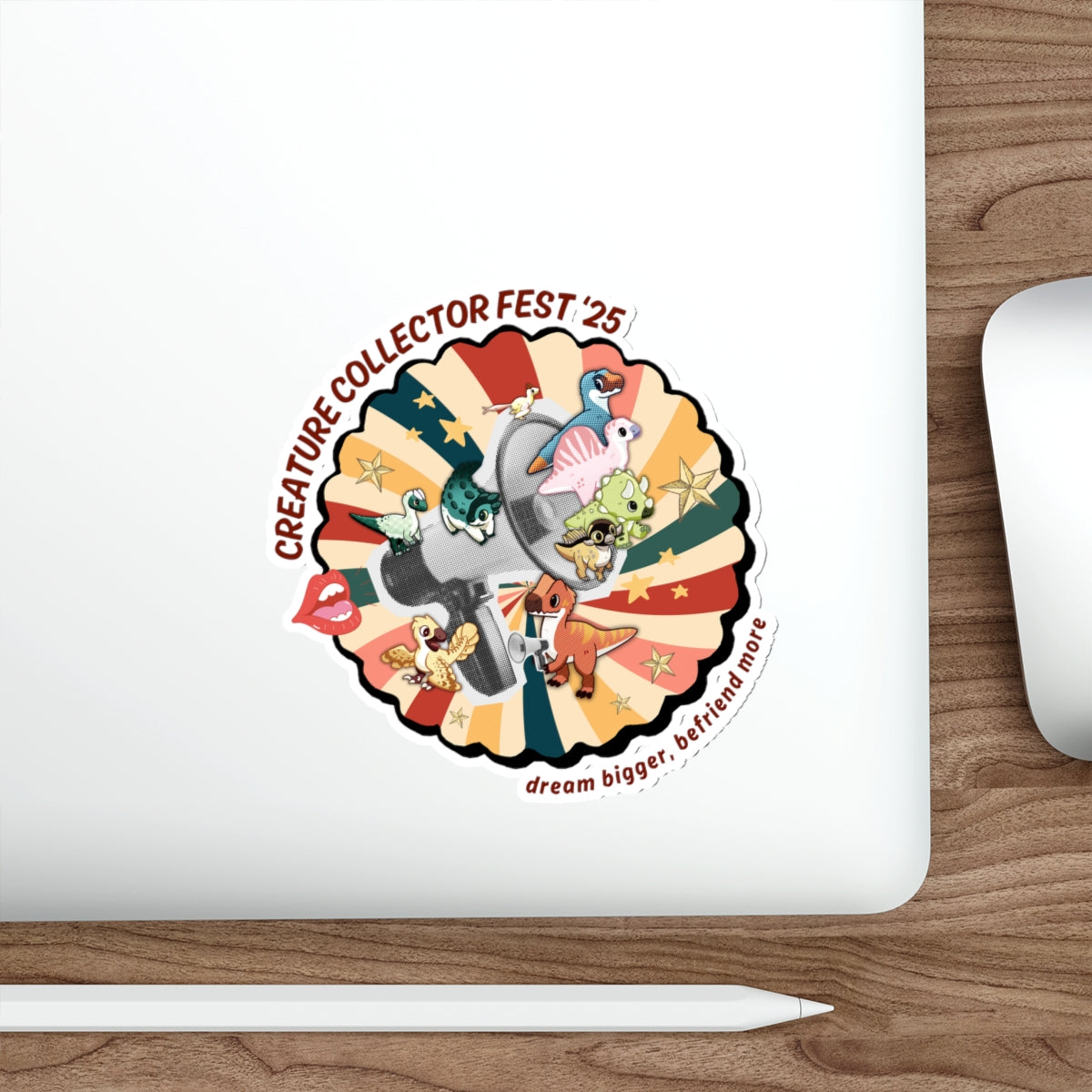 Limited Edition Dream Bigger, Befriend More - Creature Collector Festival 2025 Sticker - Die-Cut Stickers