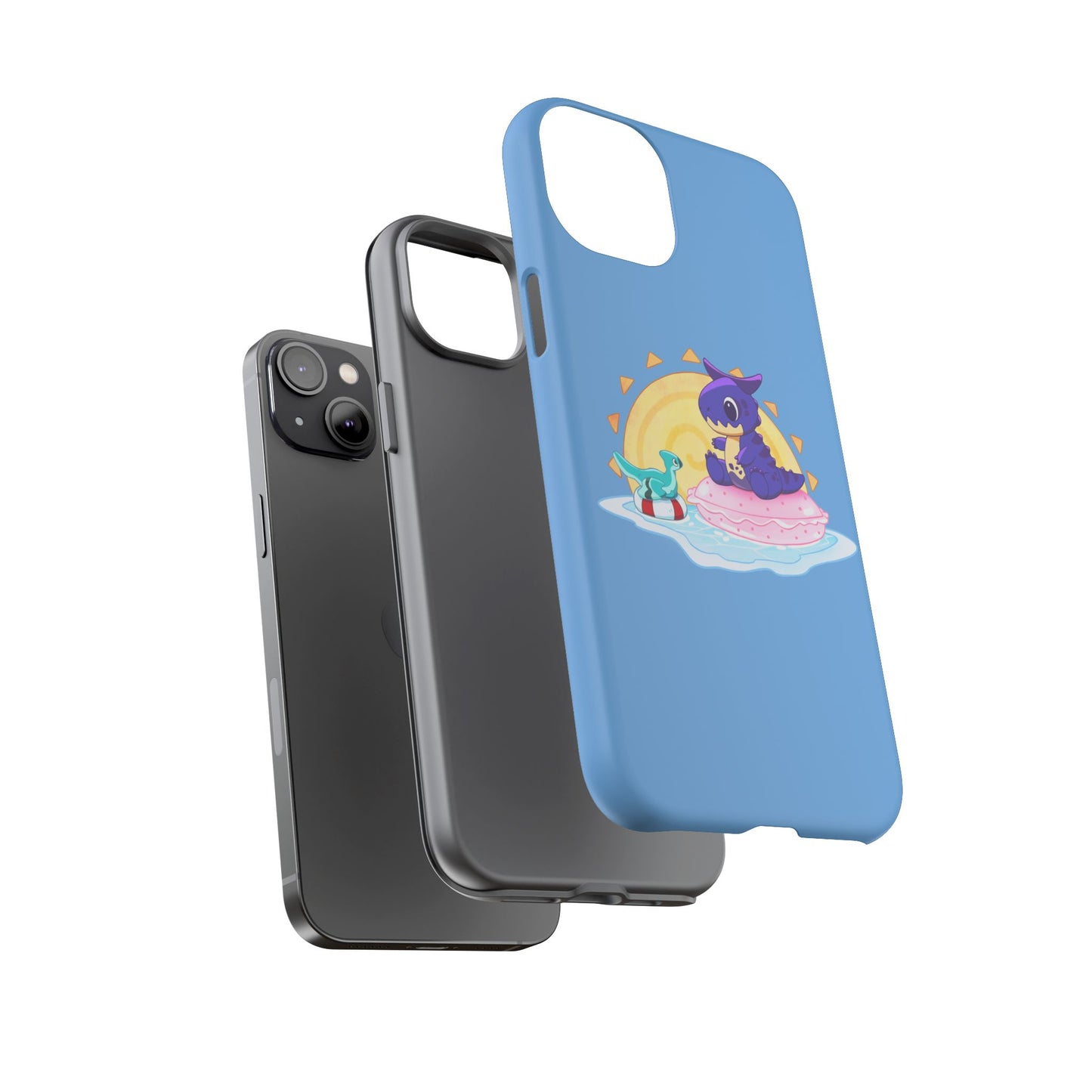 Limited Edition Carnotaurus with Archaeopteryx Sidekick Plushie Concept Art - Phone Case