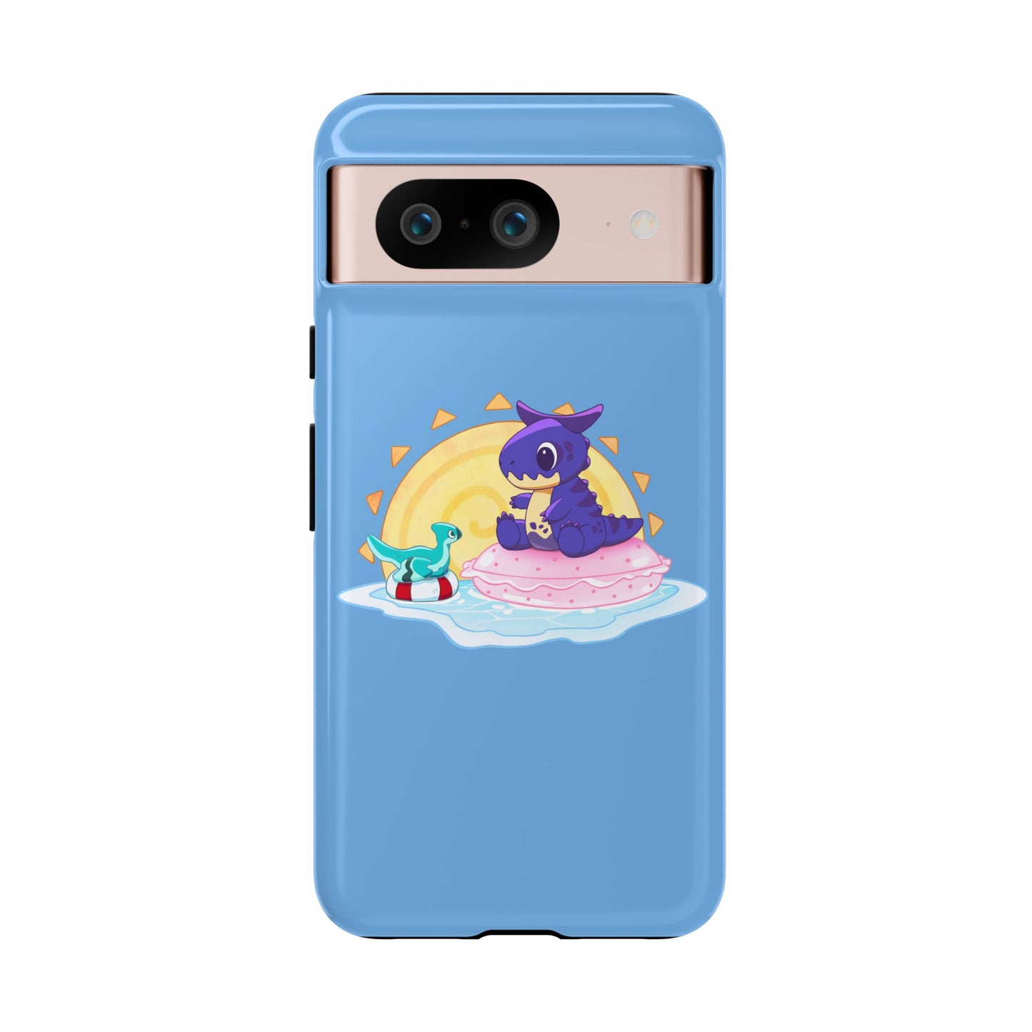 Limited Edition Carnotaurus with Archaeopteryx Sidekick Plushie Concept Art - Phone Case