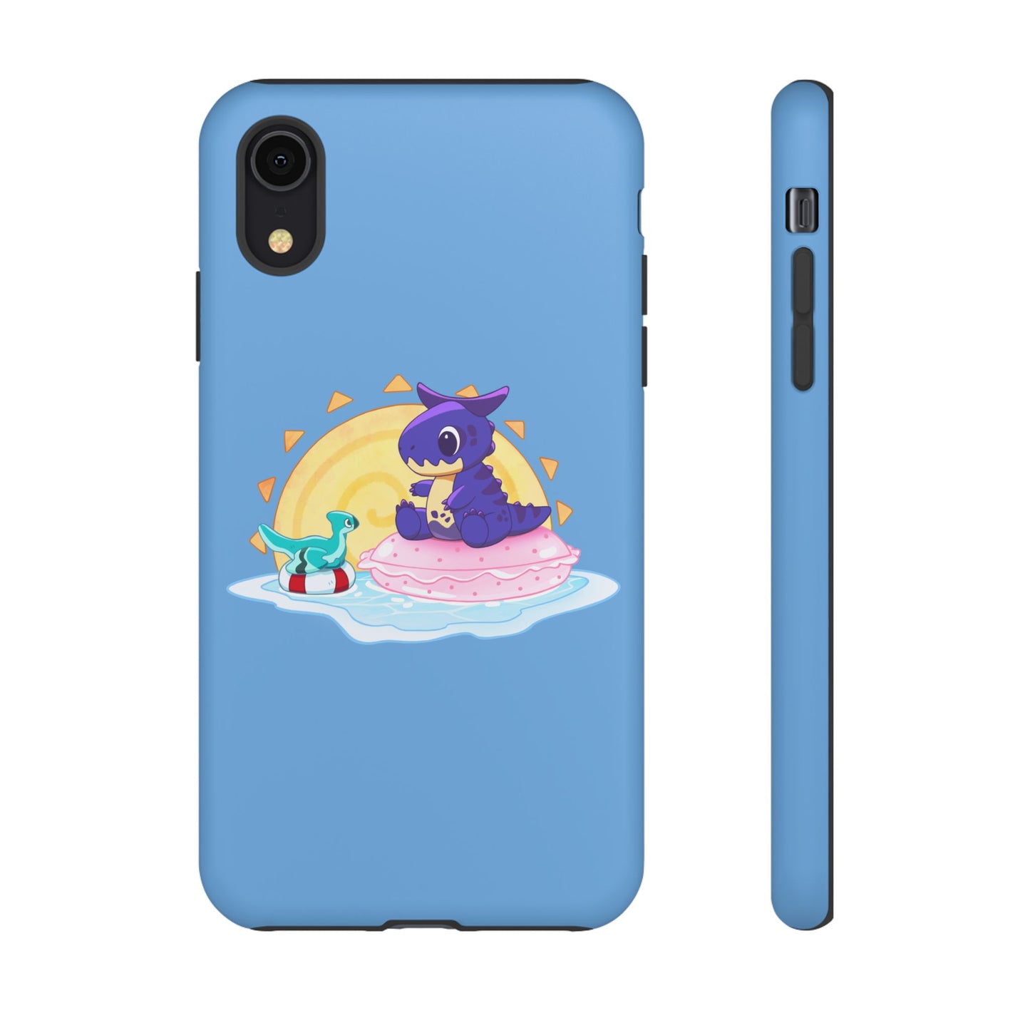 Limited Edition Carnotaurus with Archaeopteryx Sidekick Plushie Concept Art - Phone Case