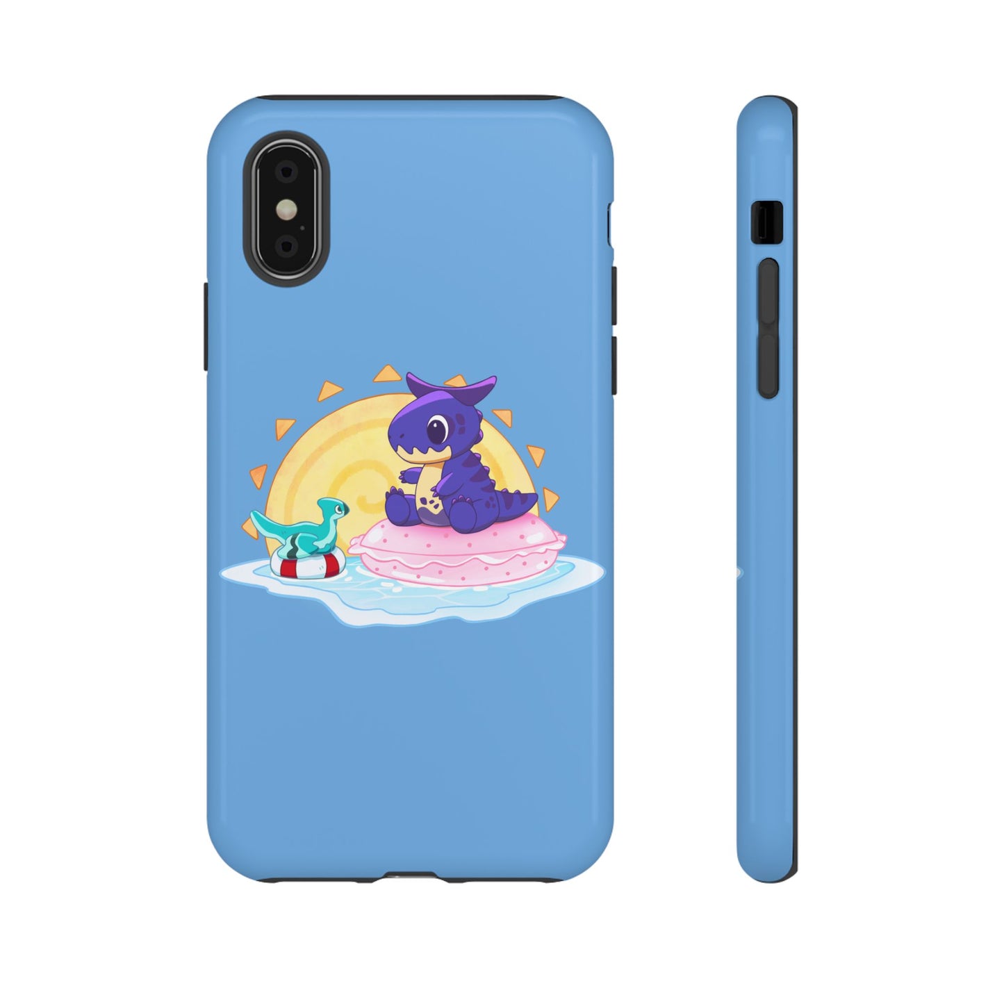 Limited Edition Carnotaurus with Archaeopteryx Sidekick Plushie Concept Art - Phone Case