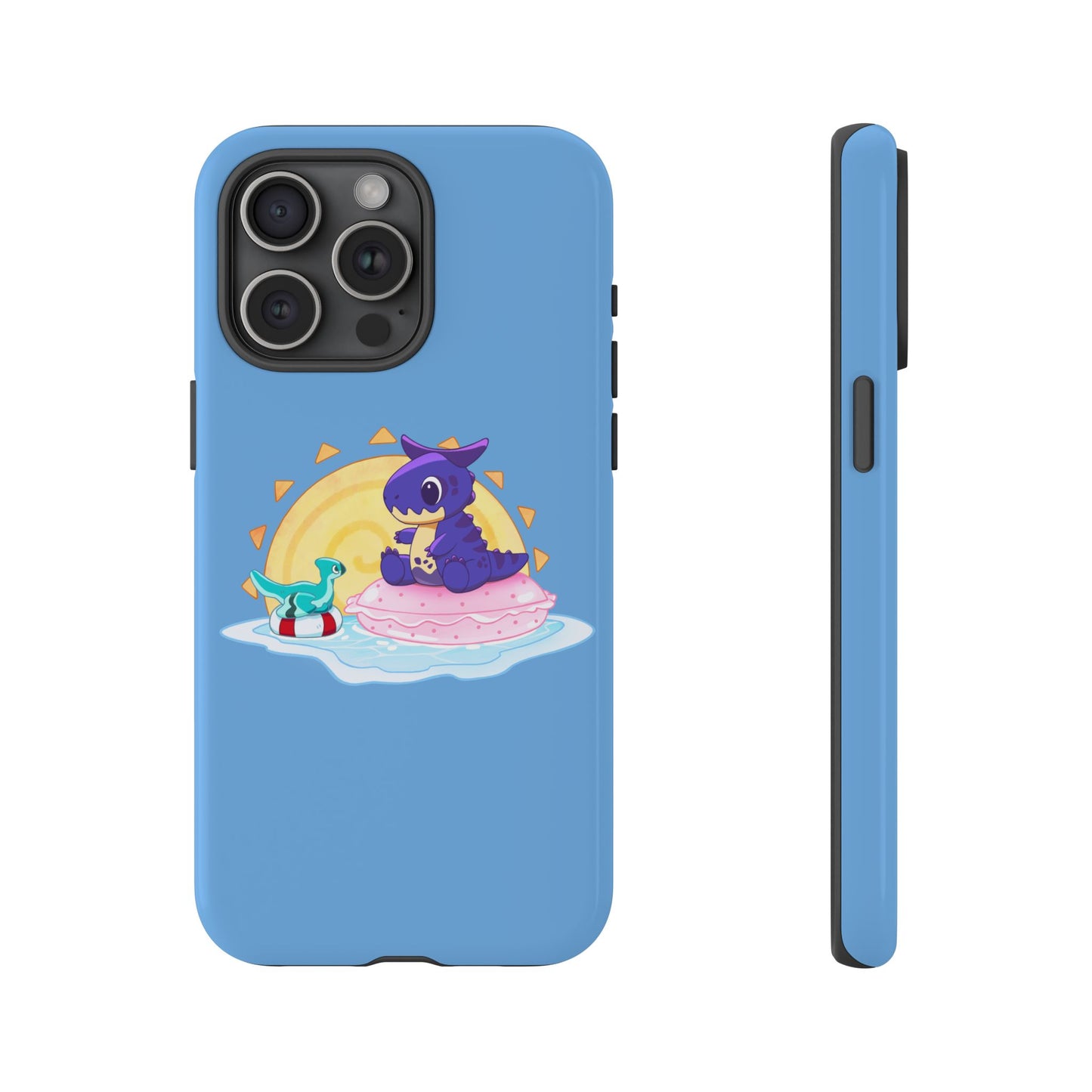 Limited Edition Carnotaurus with Archaeopteryx Sidekick Plushie Concept Art - Phone Case