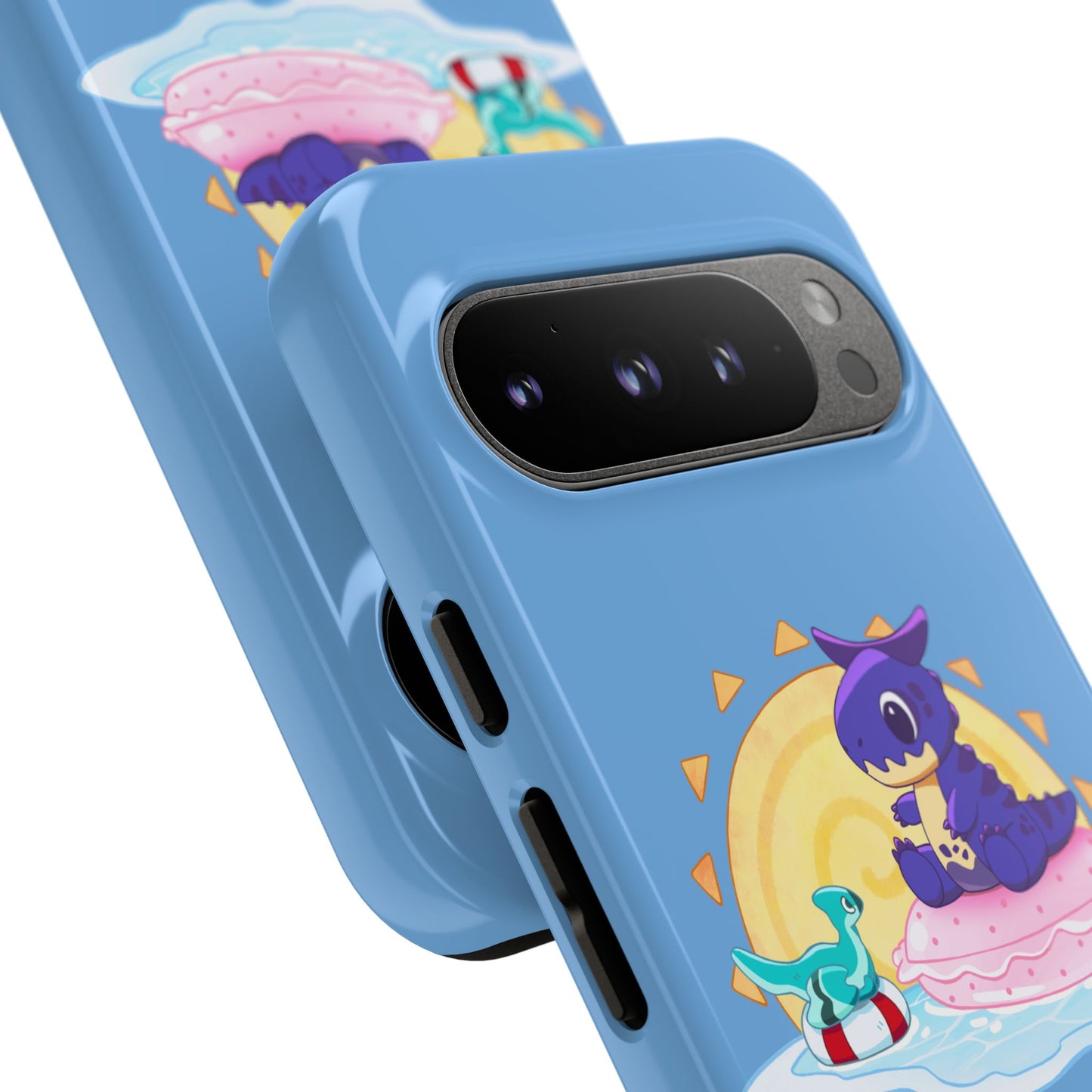 Limited Edition Carnotaurus with Archaeopteryx Sidekick Plushie Concept Art - Phone Case