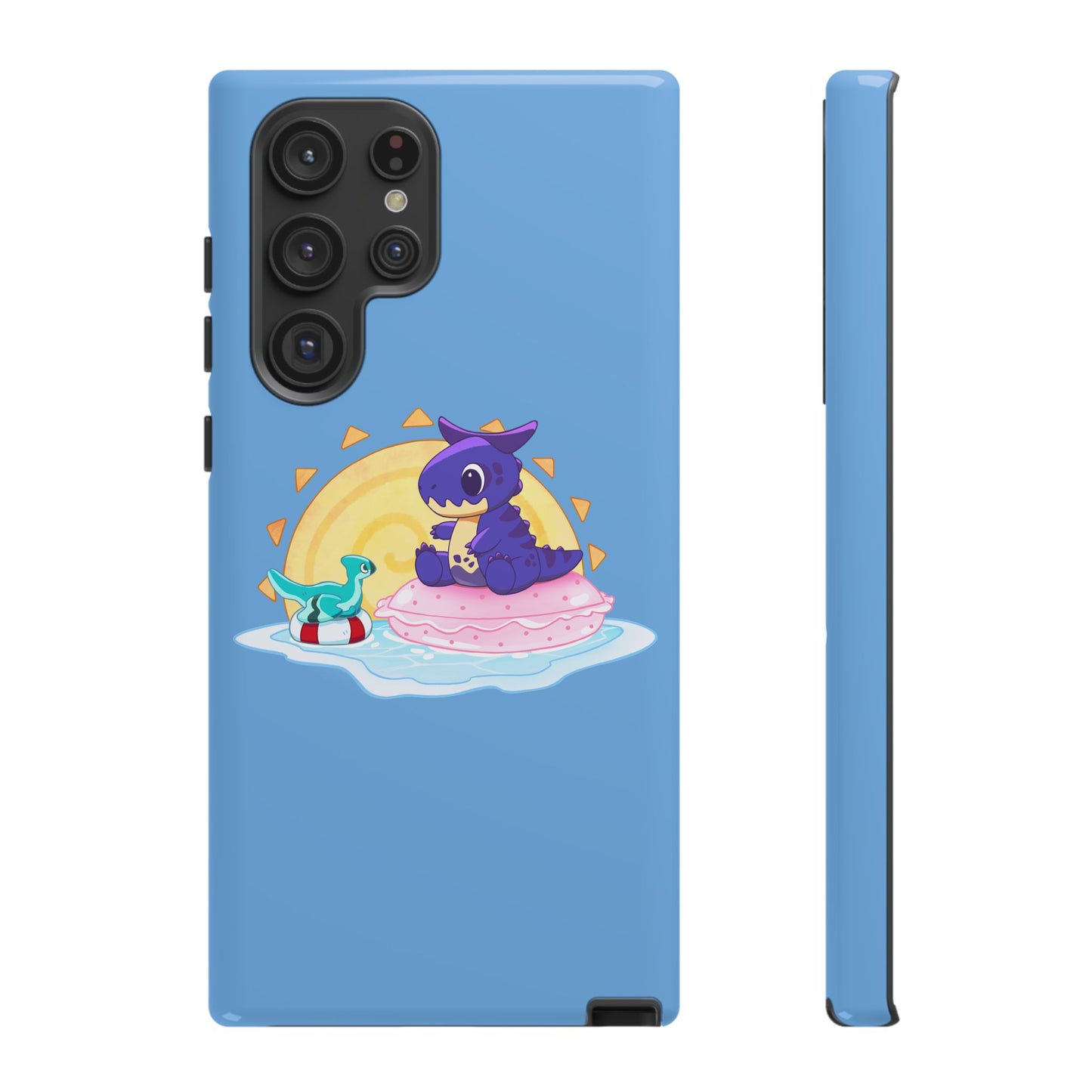 Limited Edition Carnotaurus with Archaeopteryx Sidekick Plushie Concept Art - Phone Case