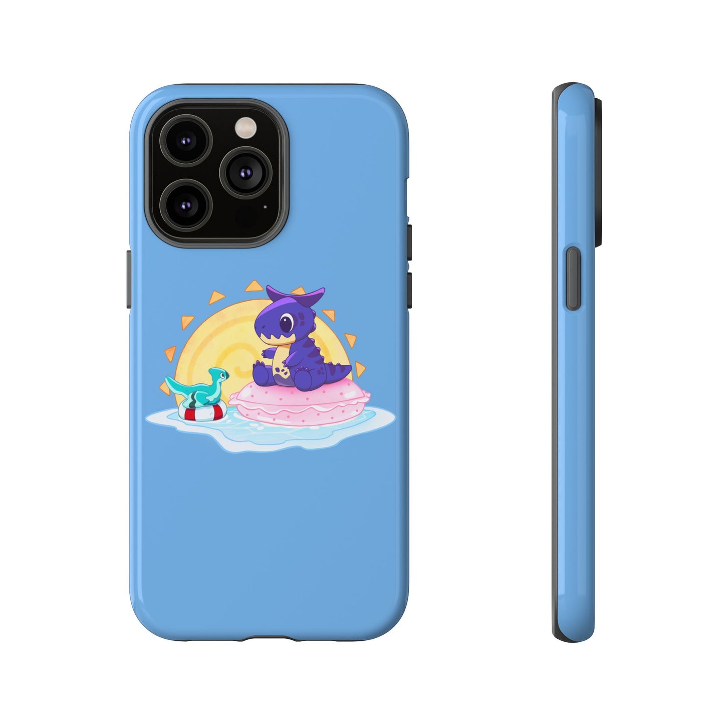 Limited Edition Carnotaurus with Archaeopteryx Sidekick Plushie Concept Art - Phone Case