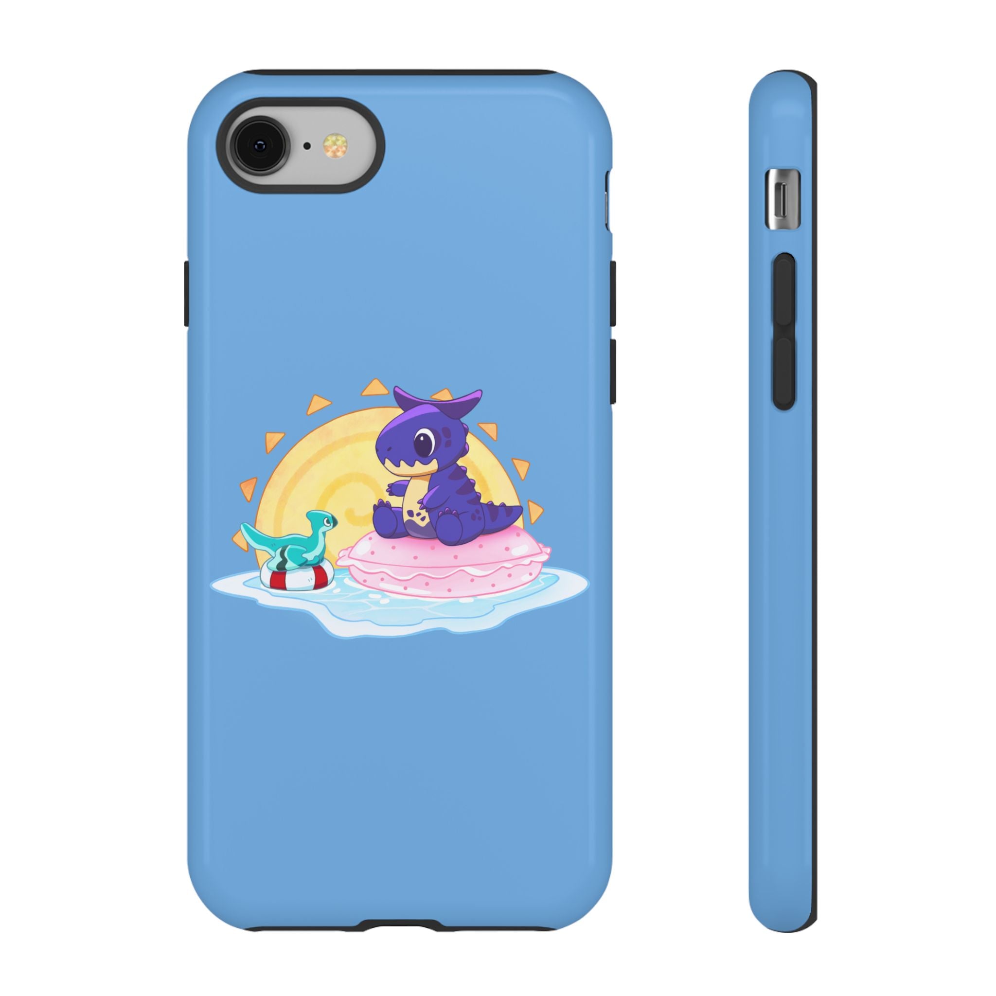 Limited Edition Carnotaurus with Archaeopteryx Sidekick Plushie Concept Art - Phone Case