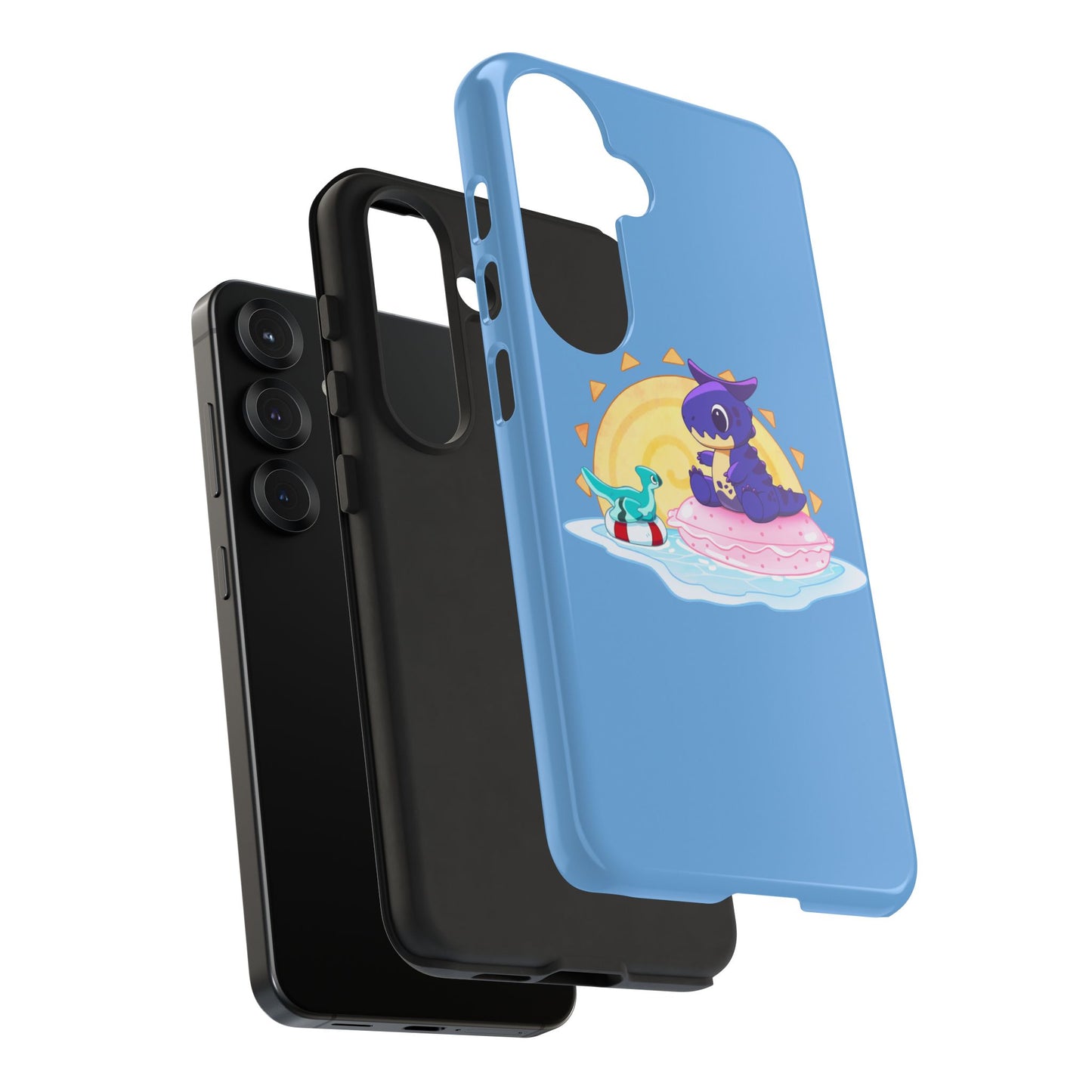 Limited Edition Carnotaurus with Archaeopteryx Sidekick Plushie Concept Art - Phone Case
