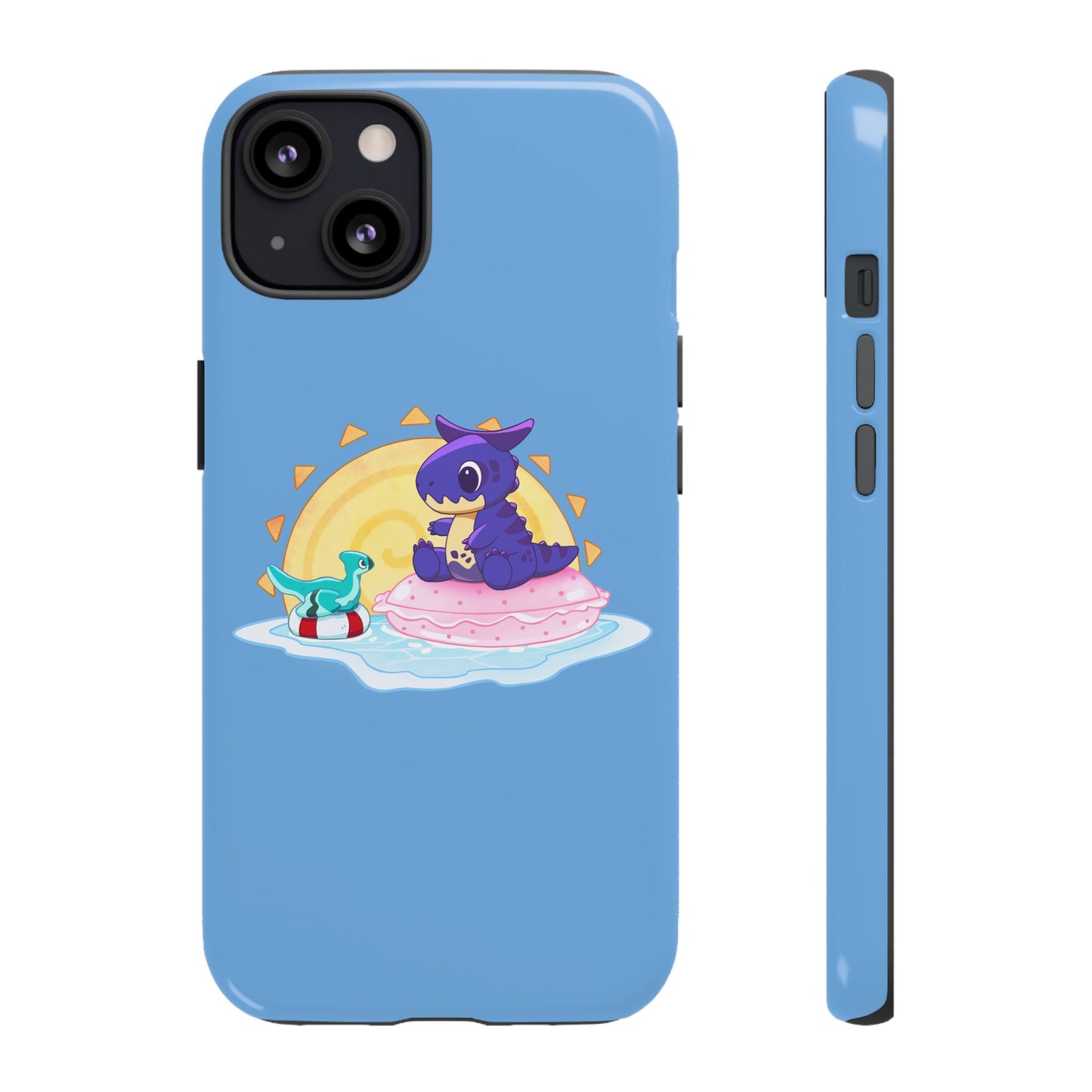Limited Edition Carnotaurus with Archaeopteryx Sidekick Plushie Concept Art - Phone Case