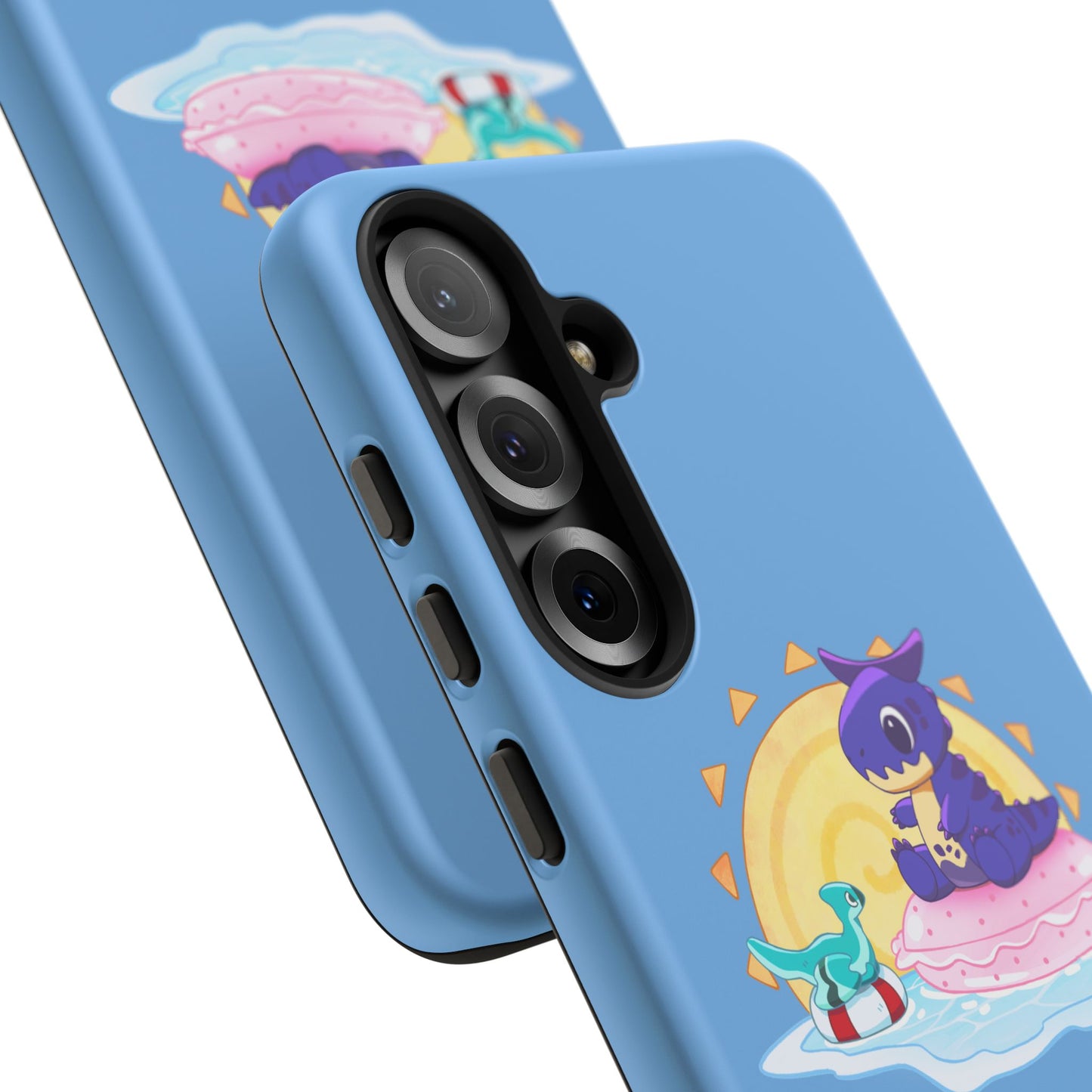 Limited Edition Carnotaurus with Archaeopteryx Sidekick Plushie Concept Art - Phone Case