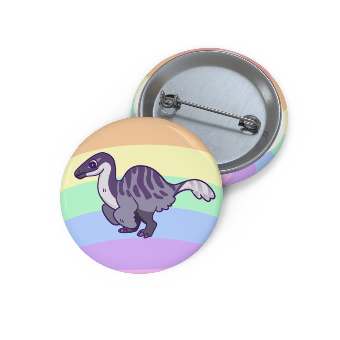 Asexual Pride Deinocheirus - Pin Badge (Pattern 2)