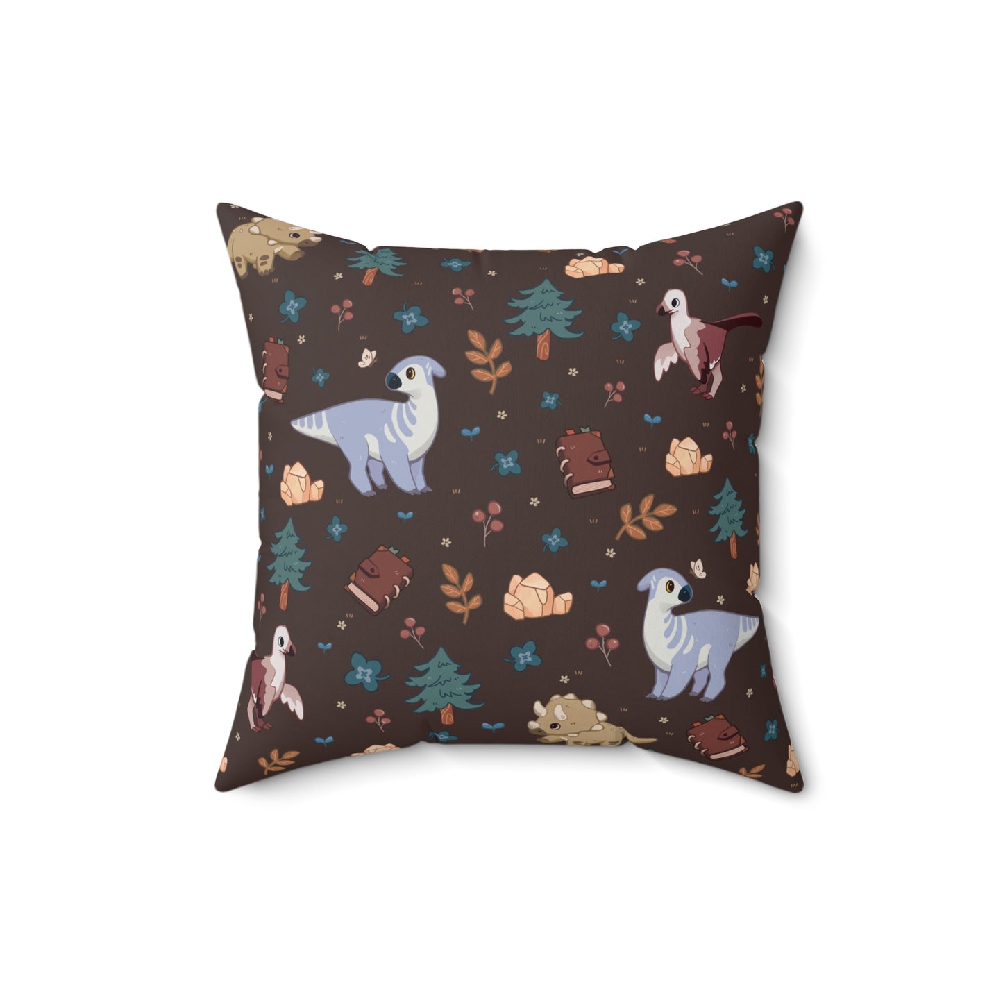 Square Pillow - Roaming Rancher in Truffle Brown