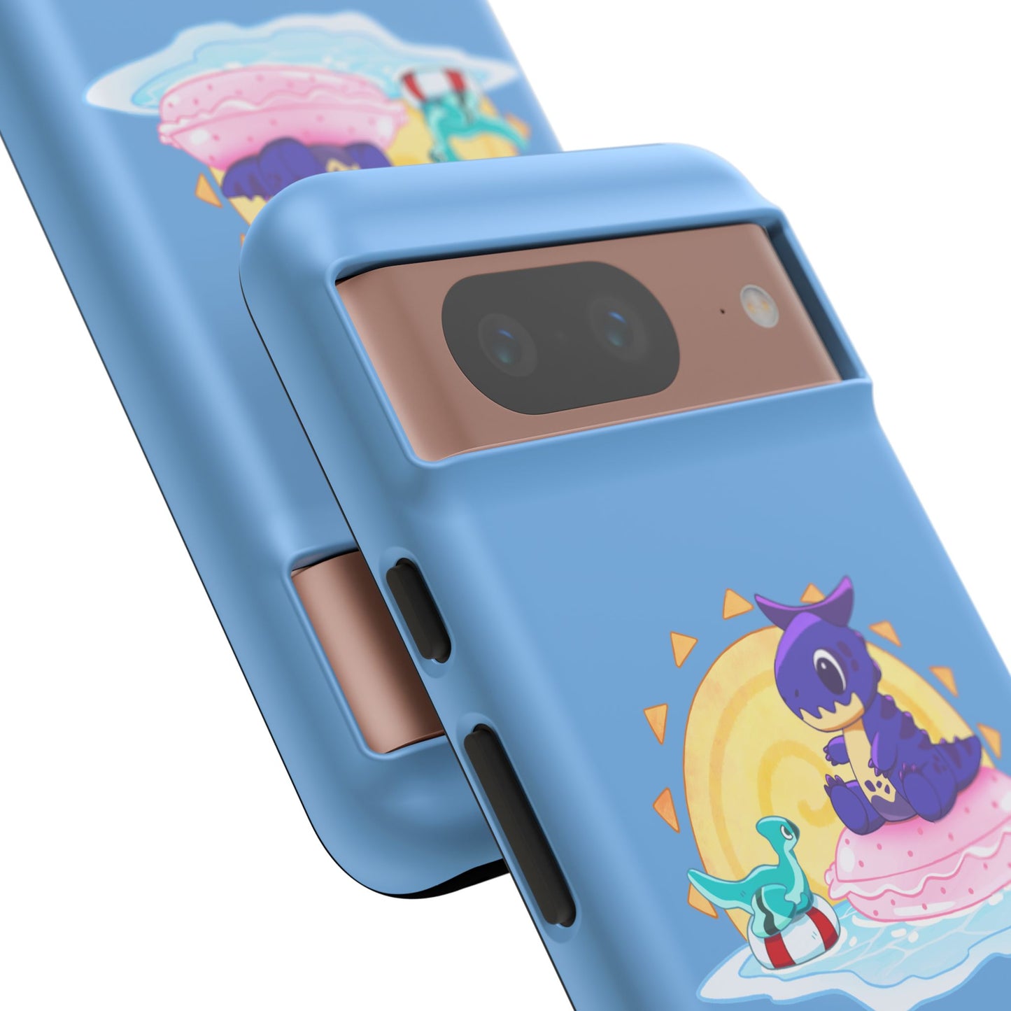 Limited Edition Carnotaurus with Archaeopteryx Sidekick Plushie Concept Art - Phone Case