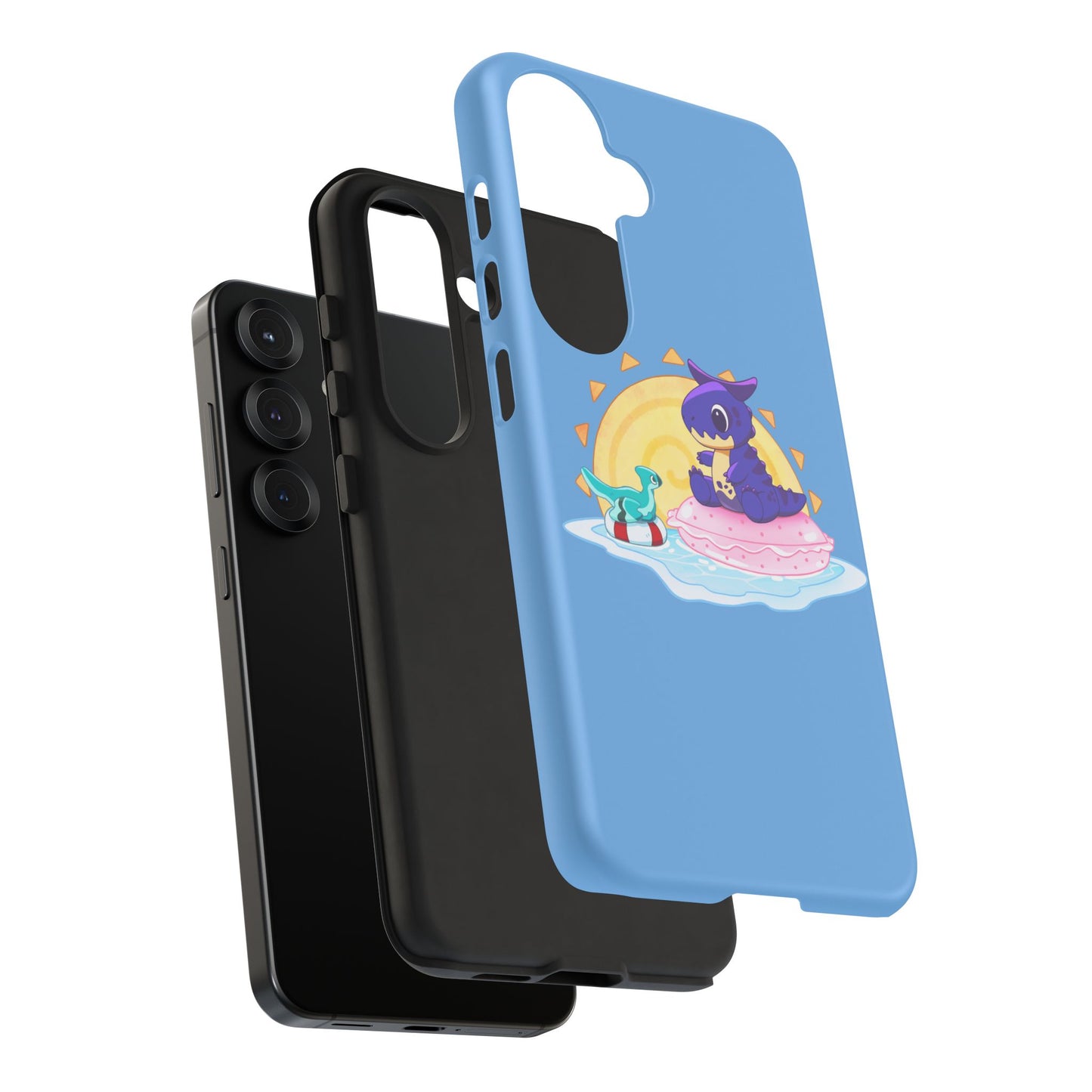 Limited Edition Carnotaurus with Archaeopteryx Sidekick Plushie Concept Art - Phone Case