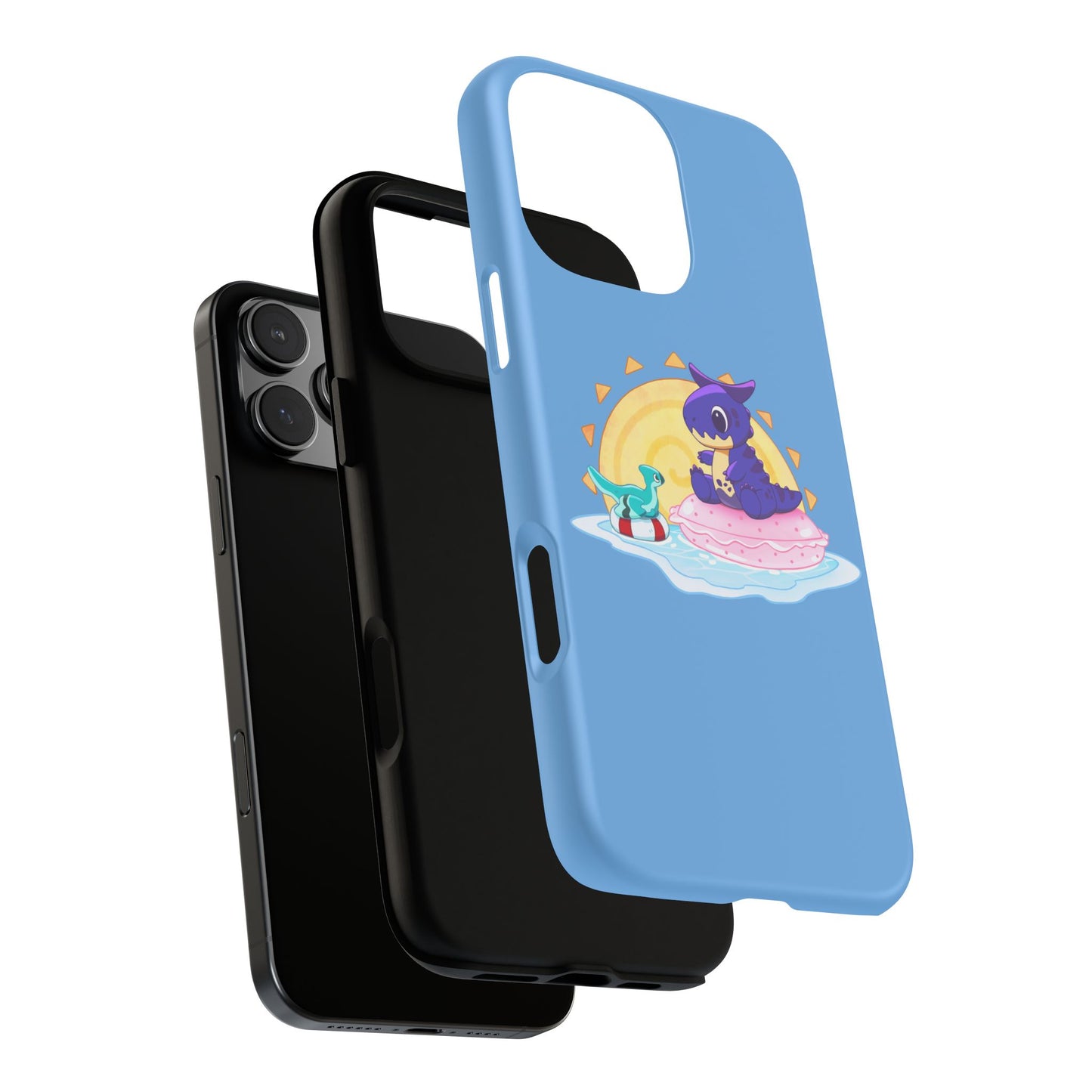 Limited Edition Carnotaurus with Archaeopteryx Sidekick Plushie Concept Art - Phone Case