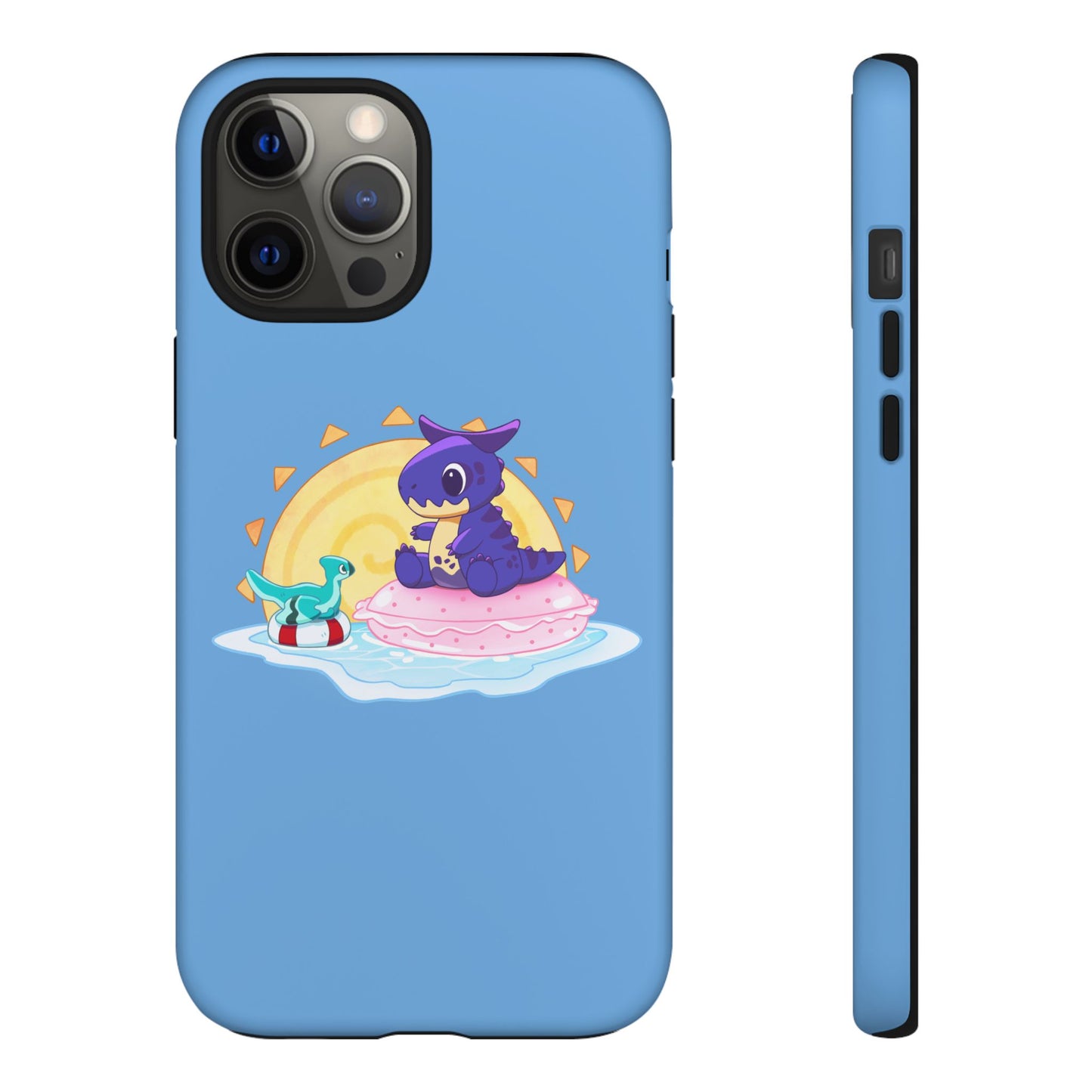 Limited Edition Carnotaurus with Archaeopteryx Sidekick Plushie Concept Art - Phone Case