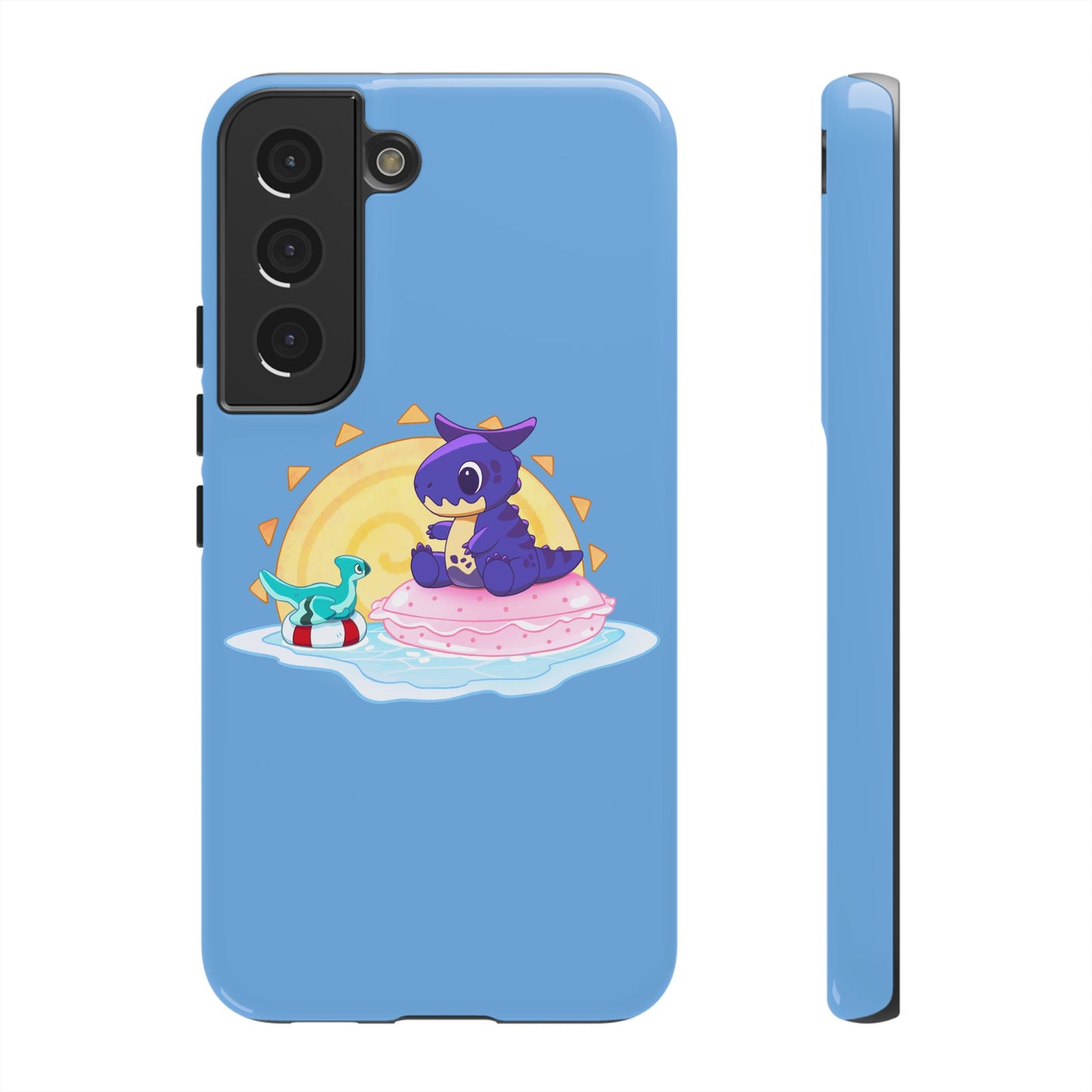 Limited Edition Carnotaurus with Archaeopteryx Sidekick Plushie Concept Art - Phone Case