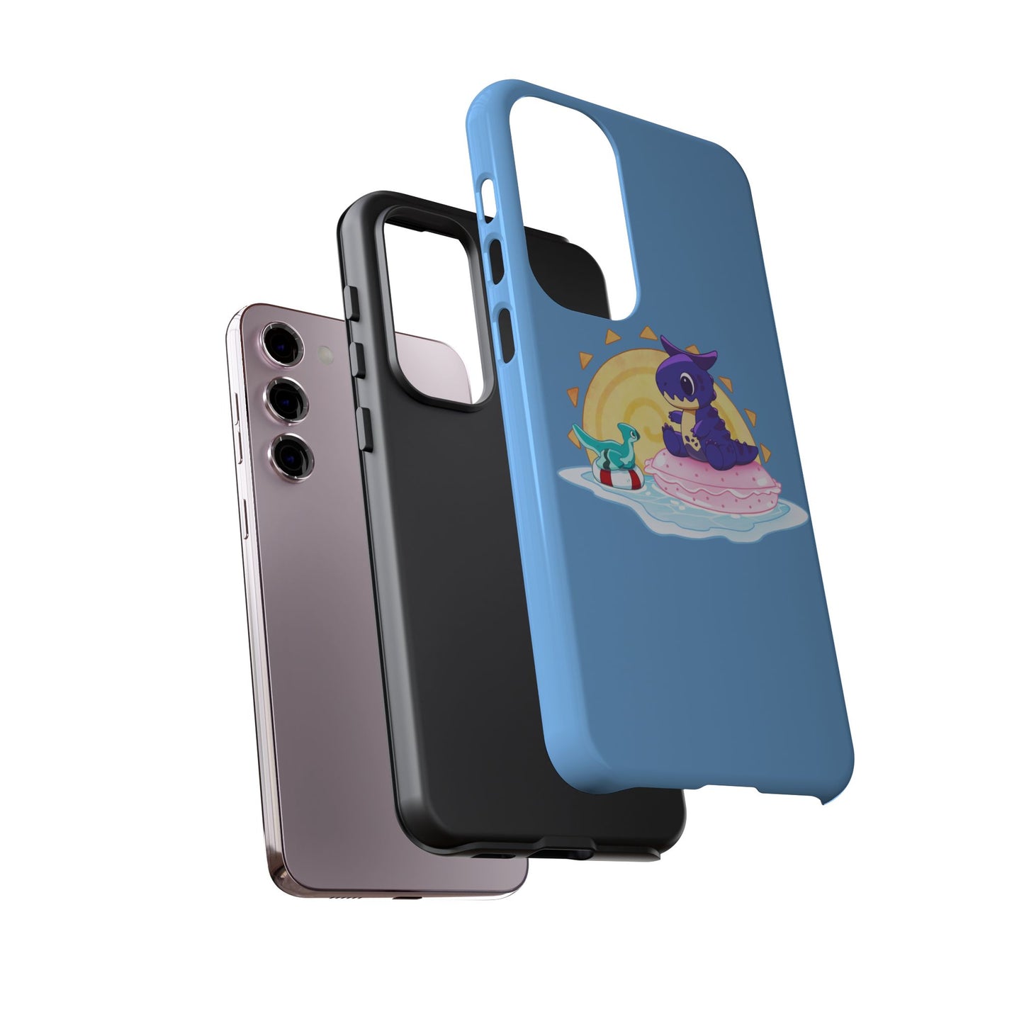 Limited Edition Carnotaurus with Archaeopteryx Sidekick Plushie Concept Art - Phone Case
