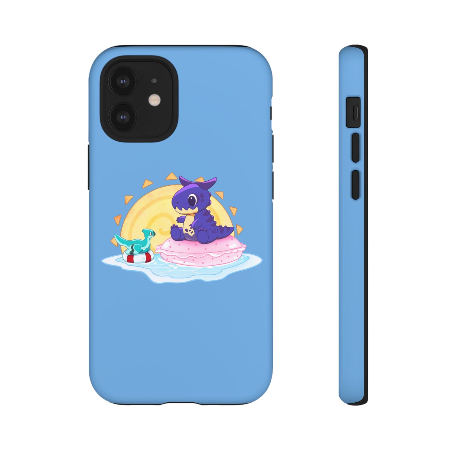 Limited Edition Carnotaurus with Archaeopteryx Sidekick Plushie Concept Art - Phone Case