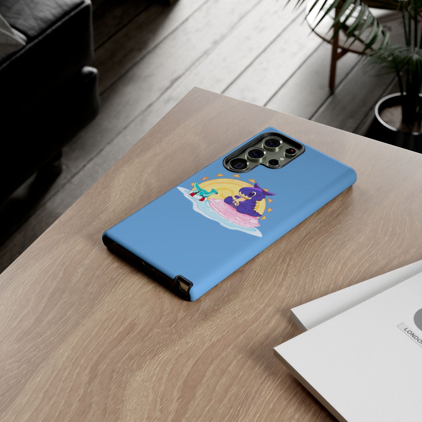 Limited Edition Carnotaurus with Archaeopteryx Sidekick Plushie Concept Art - Phone Case